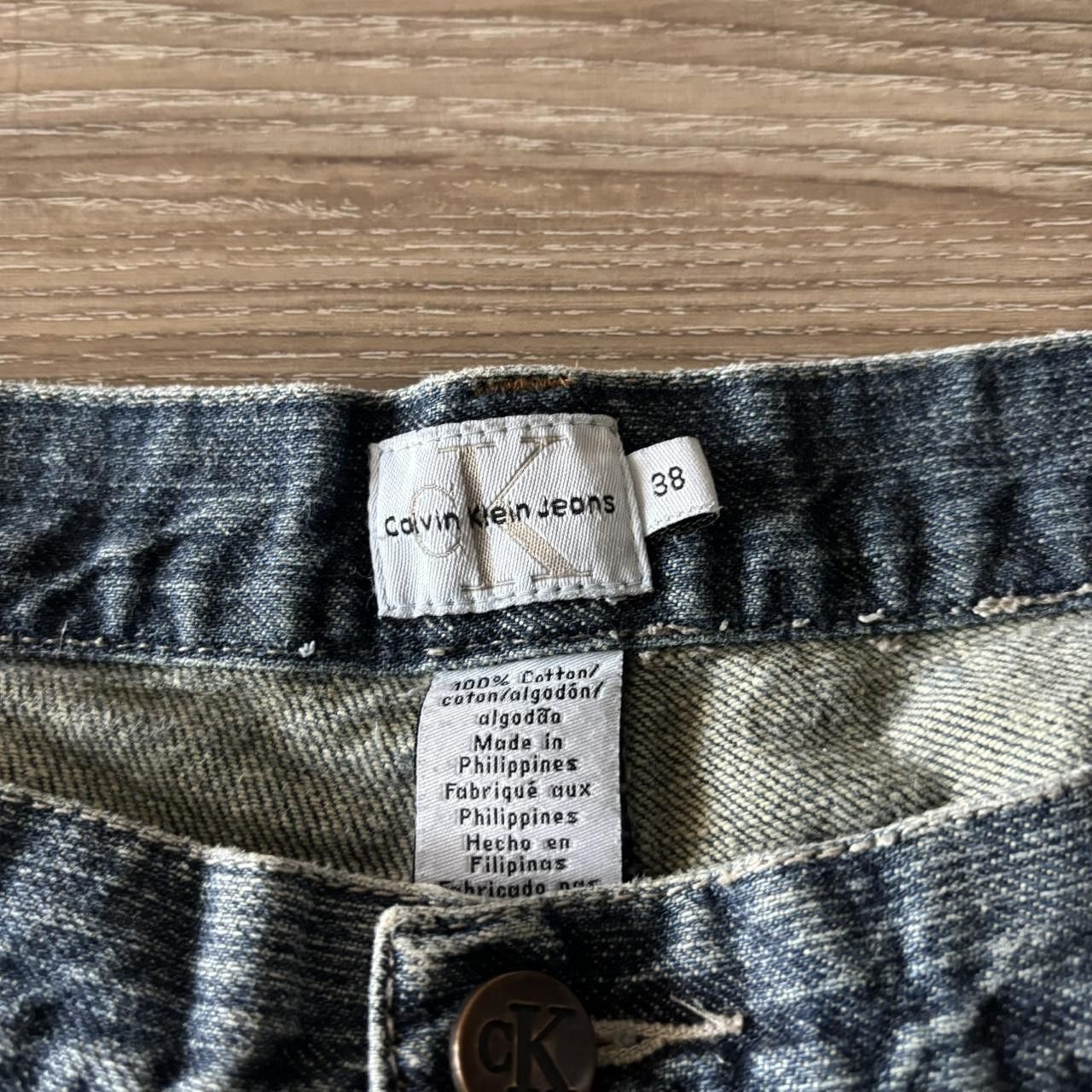 Calvin Klein Crazy Vintage Y2K/2000s Baggy Grunge Calvin Klein Dark Wash Denim Jeans! 38x34 Size US 38 / EU 54 - 8 Thumbnail