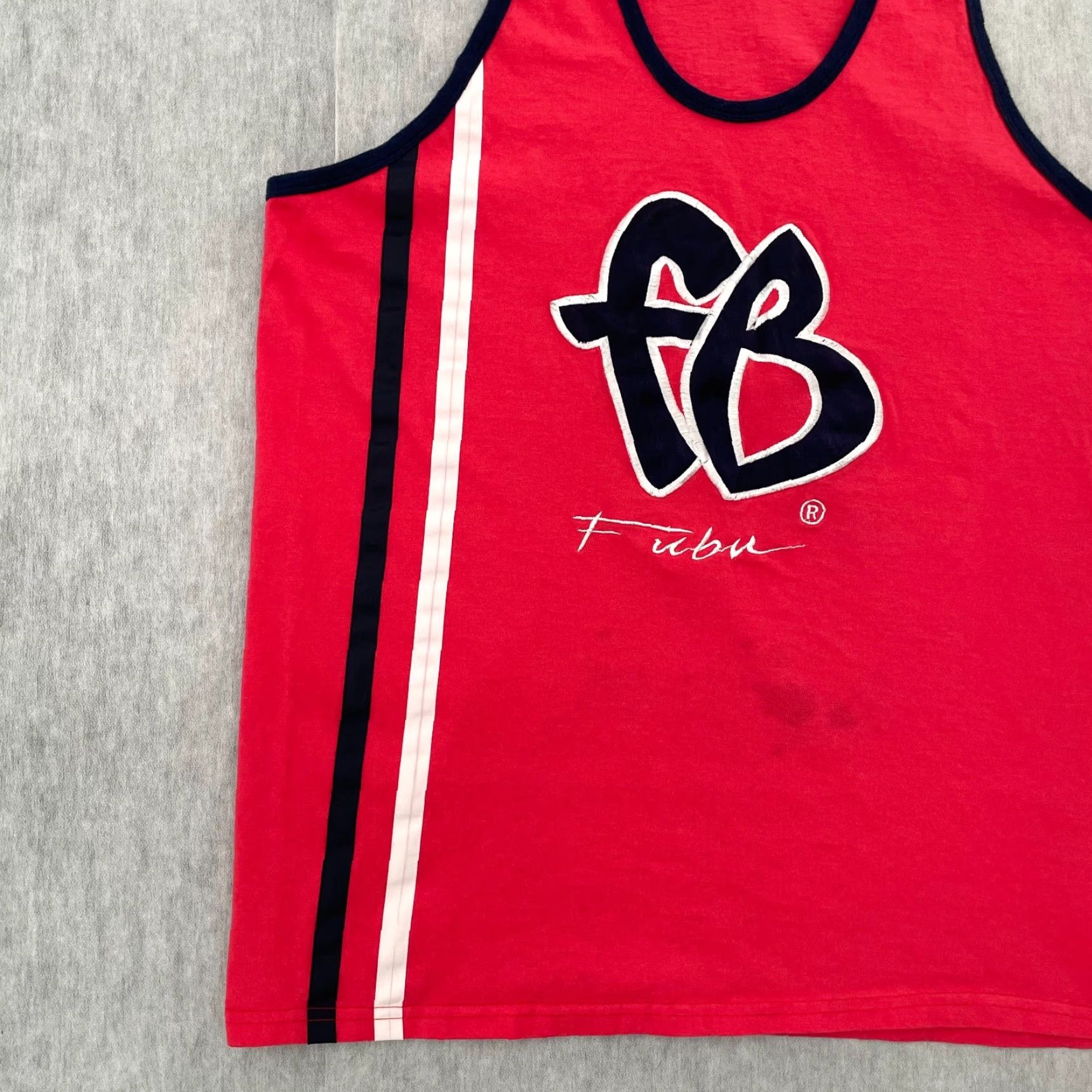Fubu VINTAGE FUBU Shirt Men XL Pink Tank Top 90s Retro Logo Embroidered USA Made Size US XL / EU 56 / 4 - 5 Thumbnail