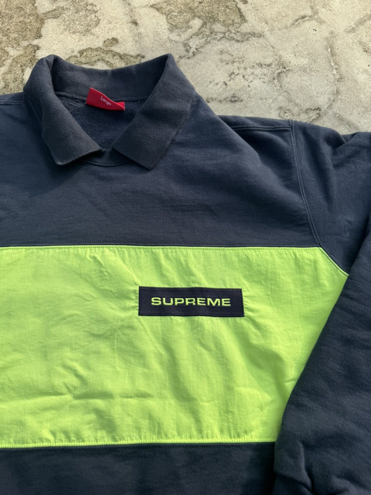 Supreme Supreme Polo Crewneck FW17 Blue Large Size US L / EU 52-54 / 3 - 2 Thumbnail