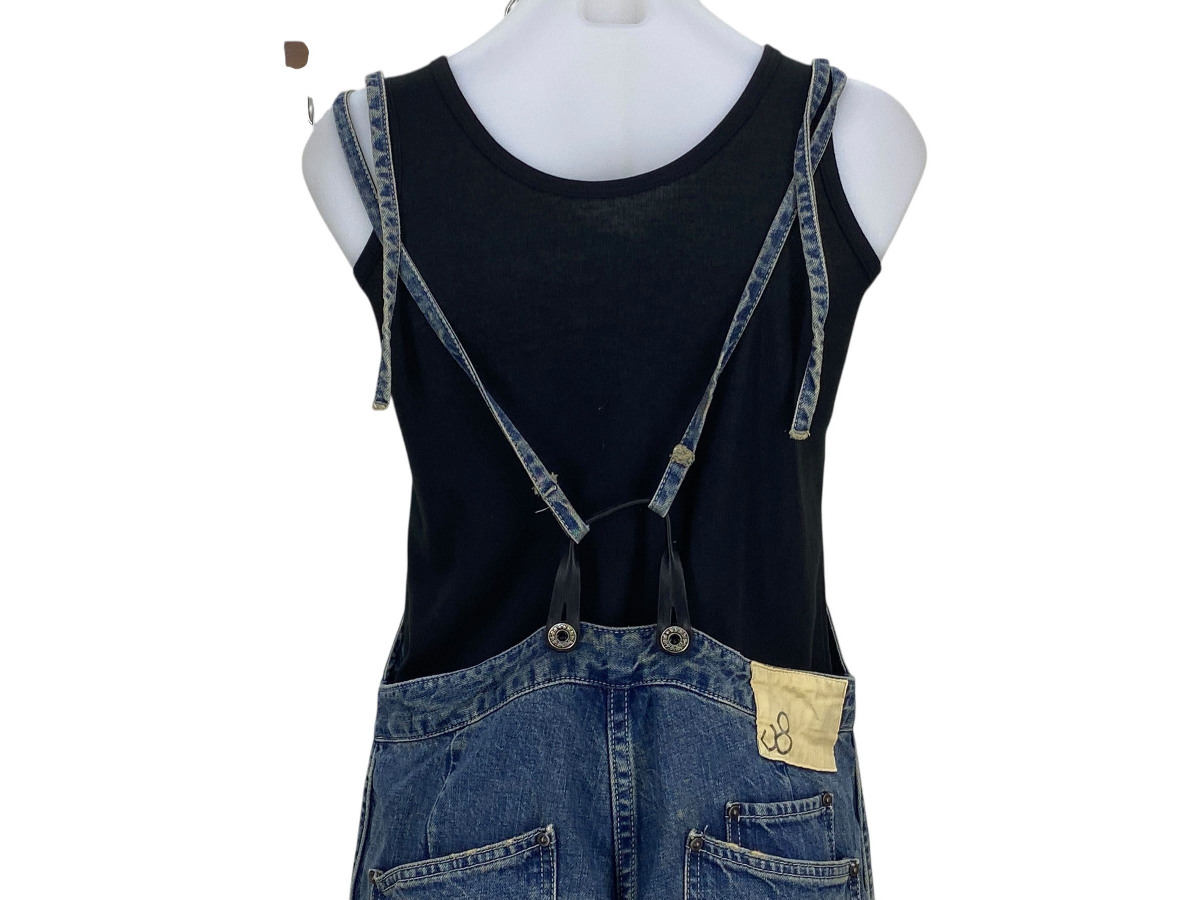 Vintage Johnbull Carpenter Bib Overalls Hickory Stripes Size US 31 - 5 Thumbnail
