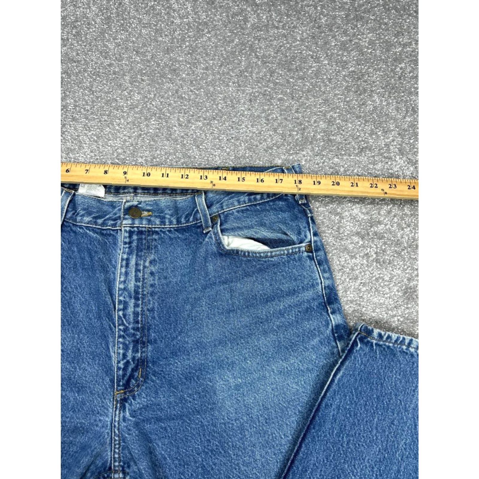 Carhartt VINTAGE Carhartt WIP Jeans Men 40 Blue Denim Logo Cotton High Rise Tapered Leg 36x31 Jeans Logo Modern 90s Men Size US 40 / EU 56 - 6 Thumbnail