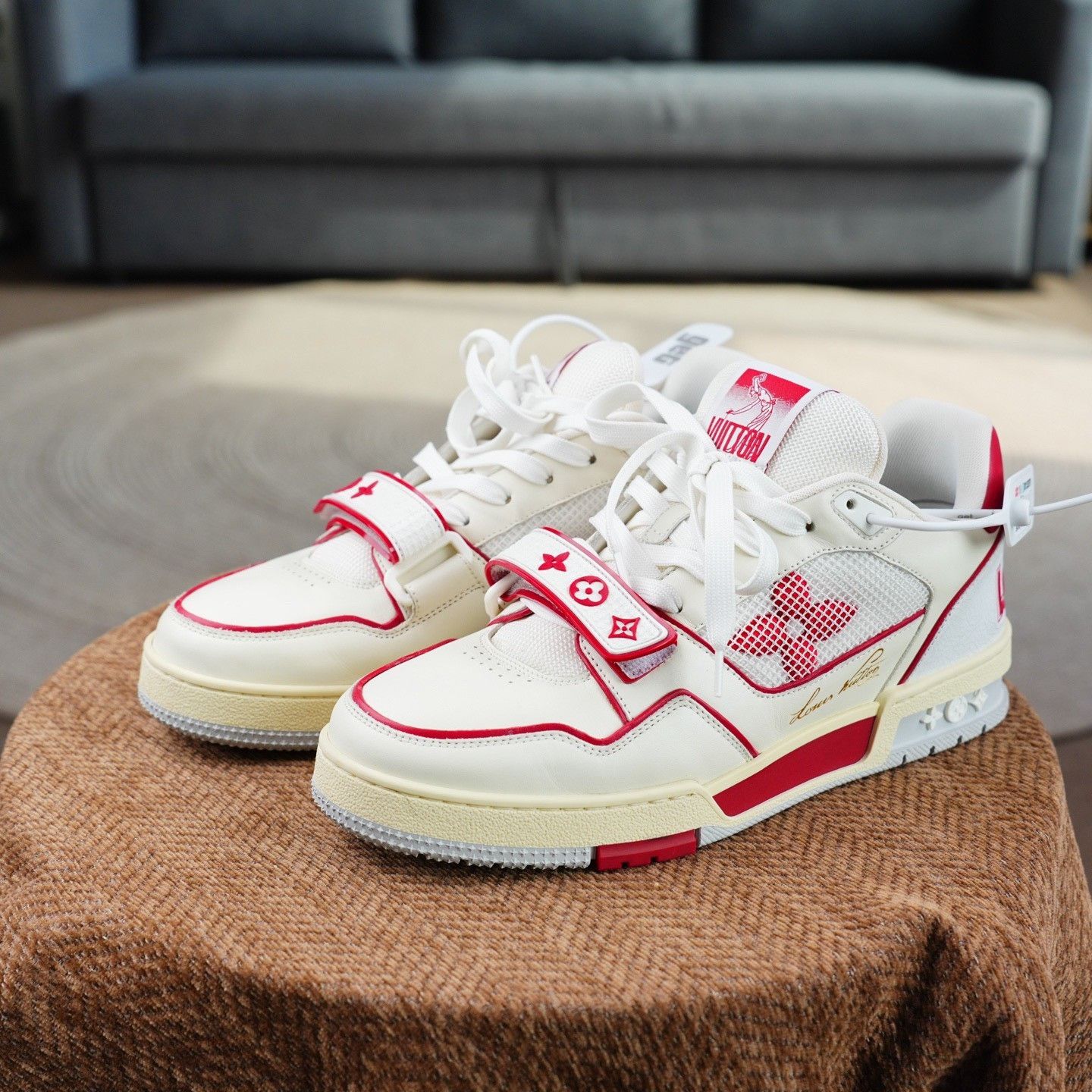 Louis Vuitton Louis Vuitton Training Red Lowtop Sneakers 8.5 Men Size US 8.5 / EU 41-42 - 1 Thumbnail