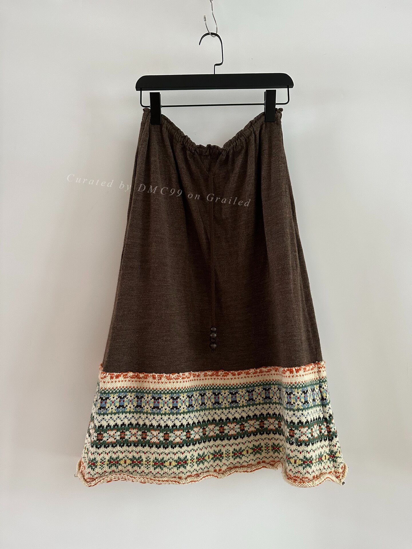 Junya Watanabe Junya Watanabe 2003 Paneled Rolled Skirt Size 34" / US 12 / IT 48 - 1 Thumbnail