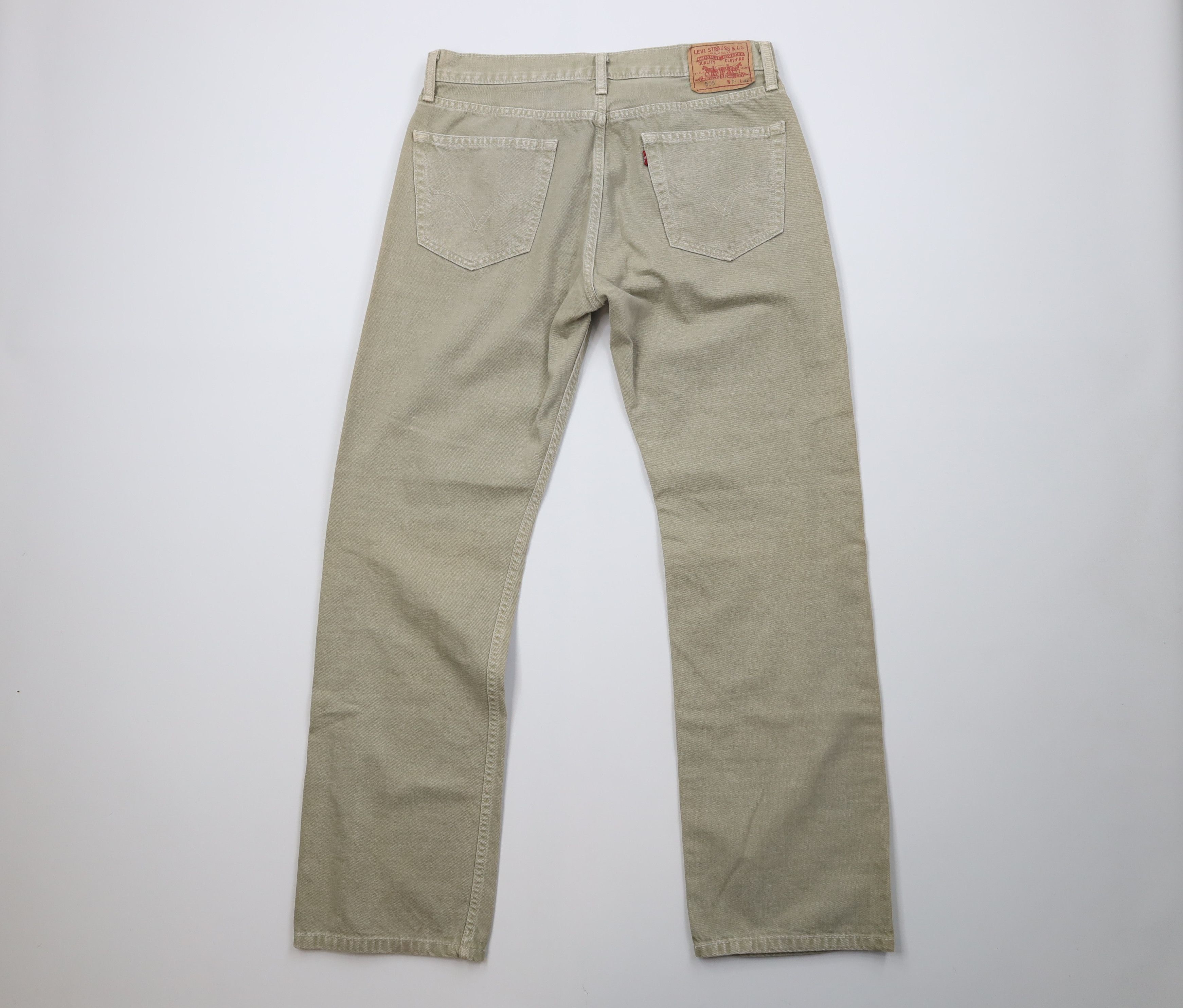 Levi's Vintage Y2K Levis 505 Regular Straight Leg Jeans Light Green Size US 34 / EU 50 - 8 Thumbnail