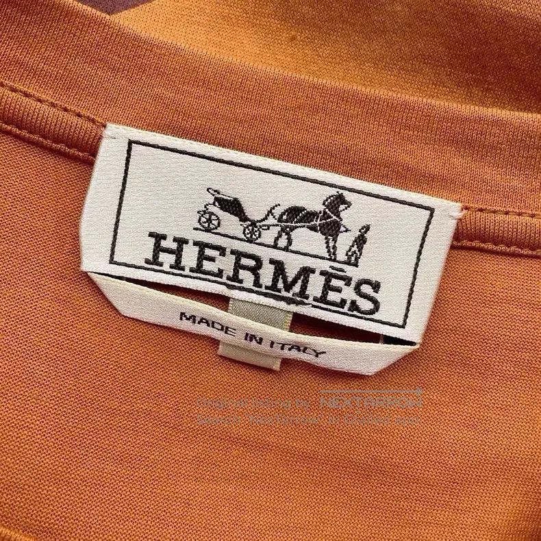 Hermes Hermes Short Sleeve, Brown Size XS / US 0-2 / IT 36-38 - 5 Thumbnail