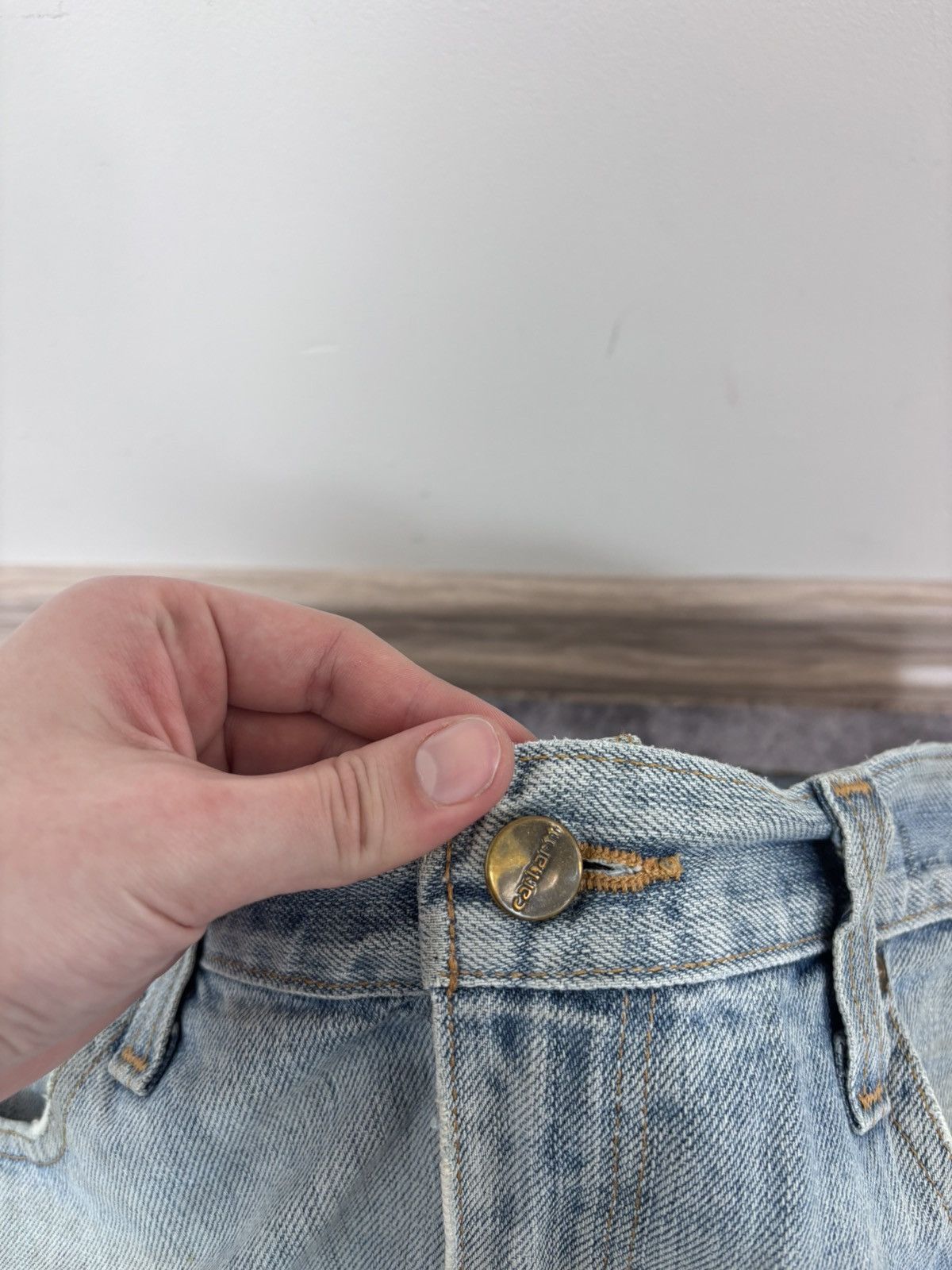 Carhartt Carhartt Men’s Denim Jeans Light Blue USA Distressed Size US 34 / EU 50 - 17 Thumbnail