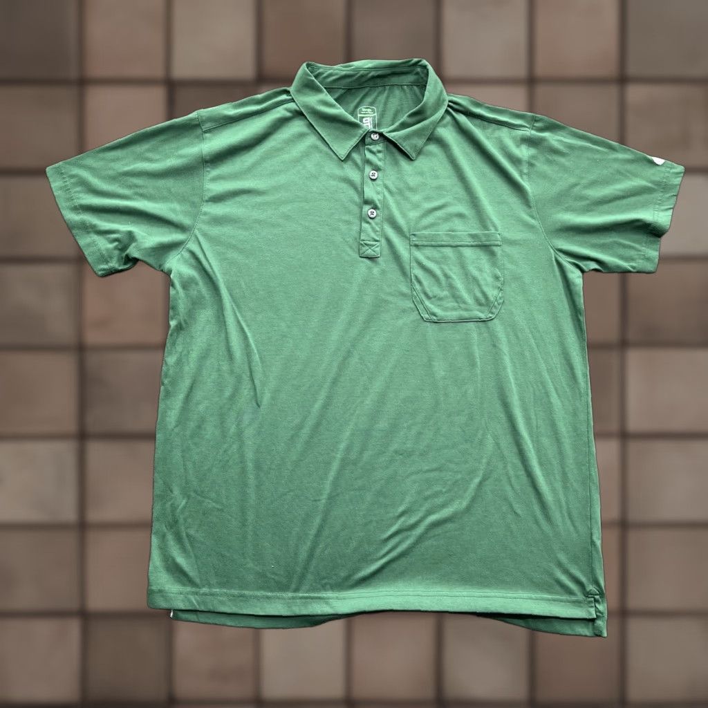 Vintage Stio Polo Shirt Men L Green Polyester Outdoors Polo Shirt Casual Shirt Shirt L Green Polo Short Sleeve Collared Size US L / EU 52-54 / 3 - 1 Thumbnail