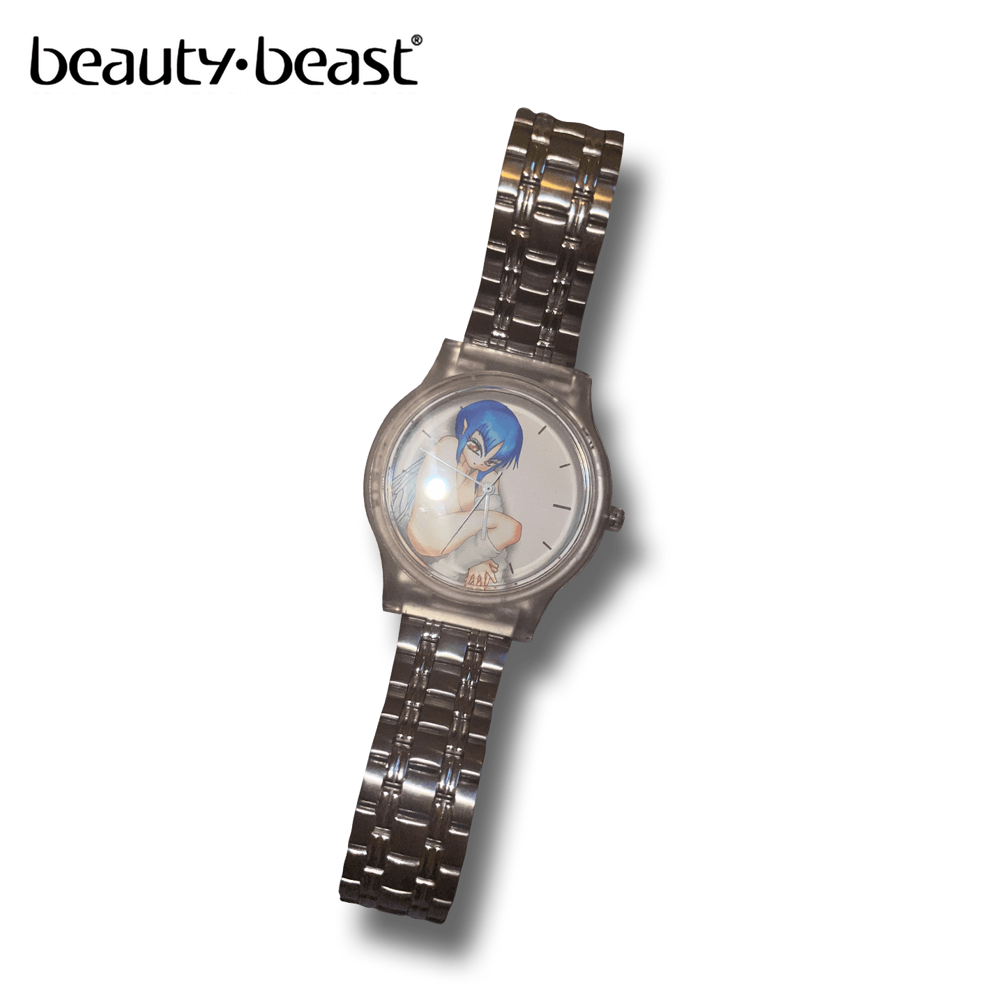 image of Beauty Beast Beauty:beast Dark Knight 2000 Anniversary Watch in Clear, Men's