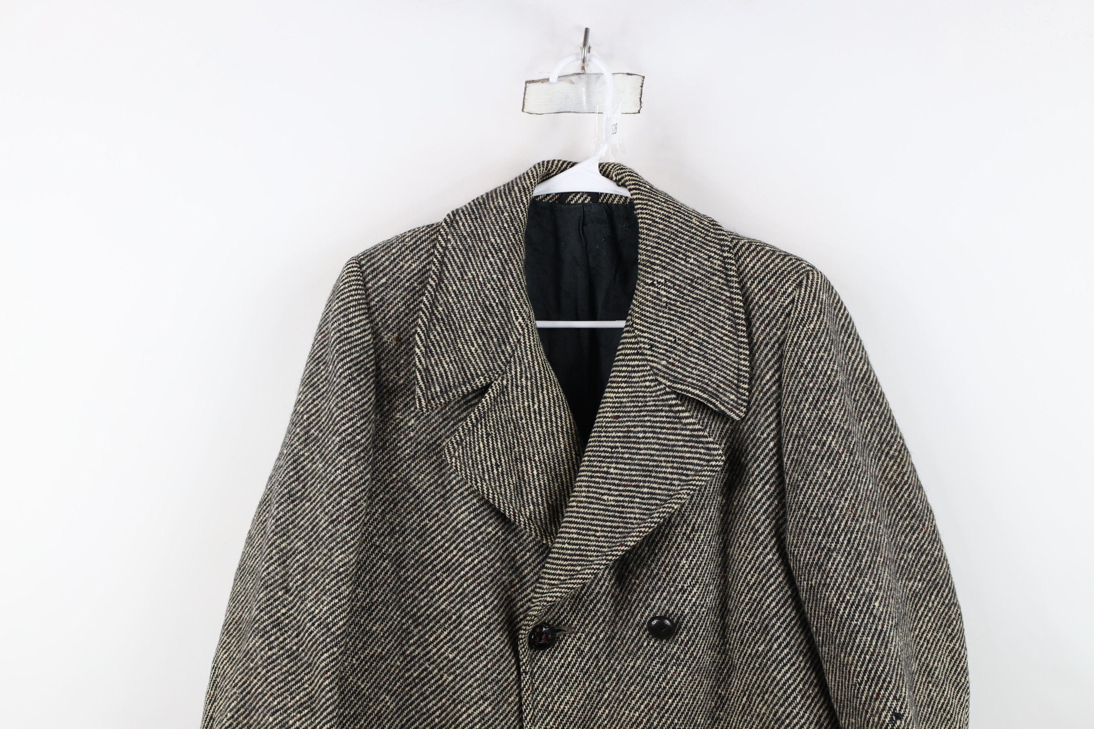 Vintage Vintage 60s Streetwear Fleck Wool Tweed Trench Coat USA Size US L / EU 52-54 / 3 - 2 Thumbnail
