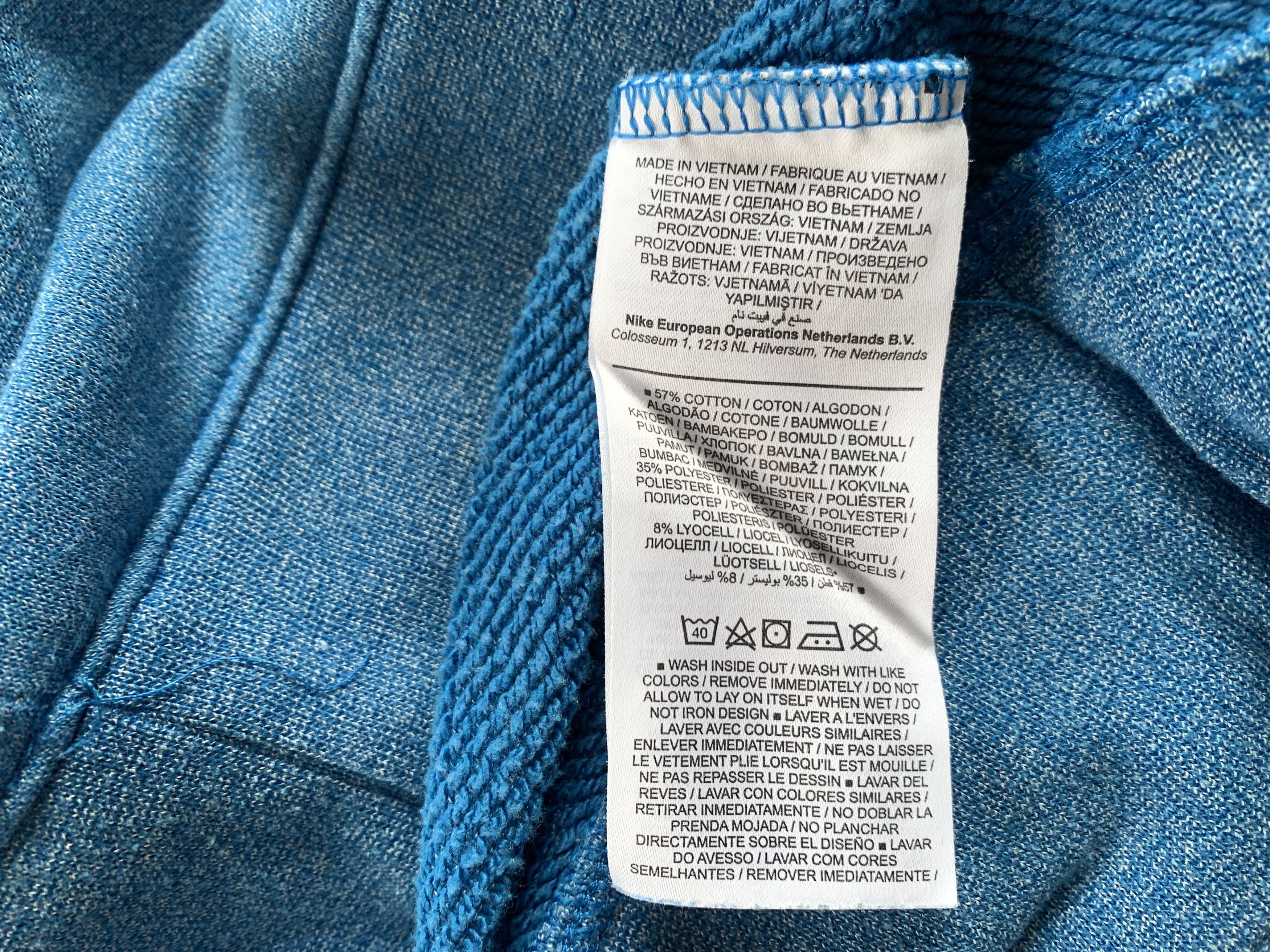 Nike Nike Embroidered Mini Swoosh Blue Sweatshirt Size US S / EU 44-46 / 1 - 7 Thumbnail