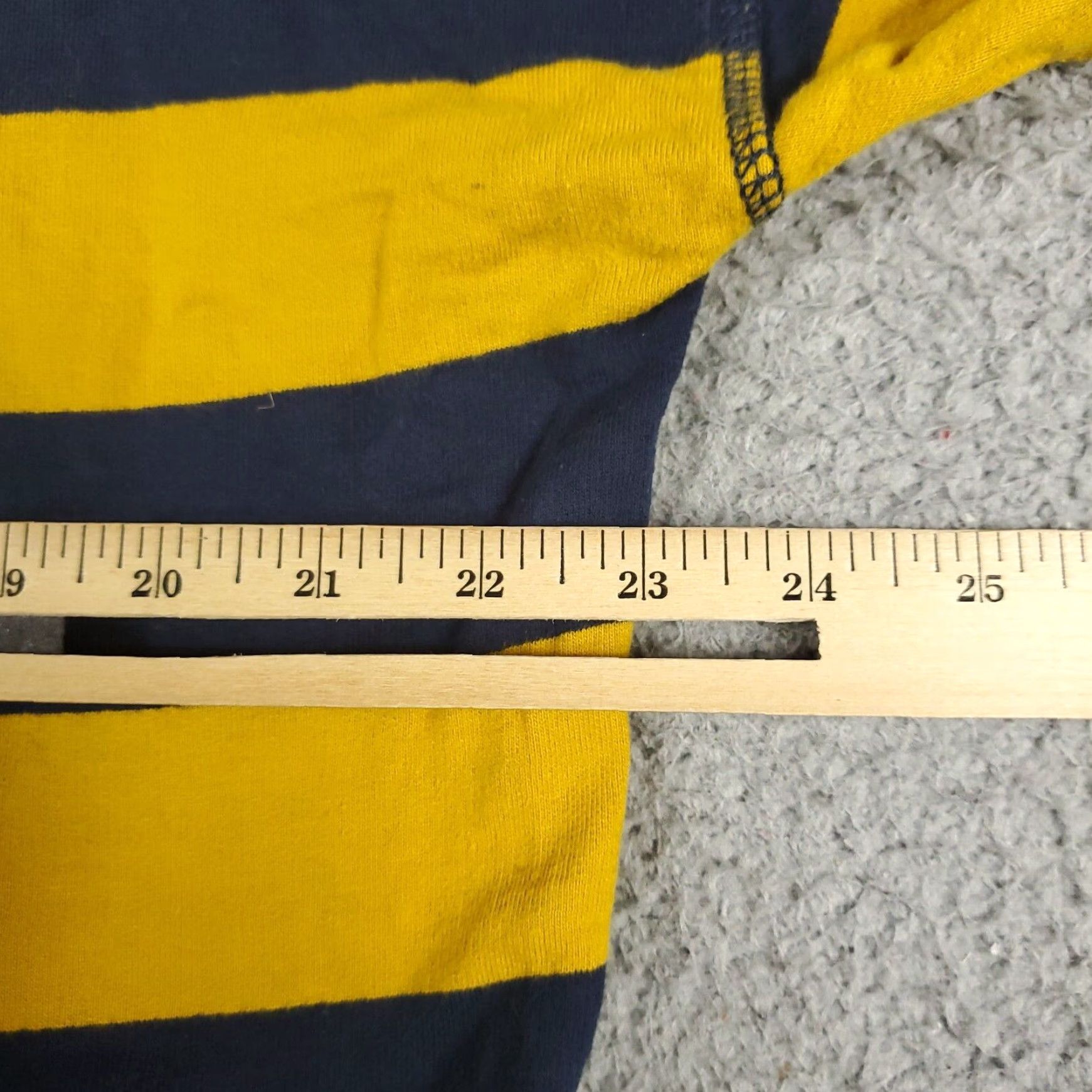 Tommy Hilfiger Tommy Hilfiger Womens Large Blue Yellow Striped Sweater Crop Top Size L / US 10 / IT 46 - 7 Thumbnail