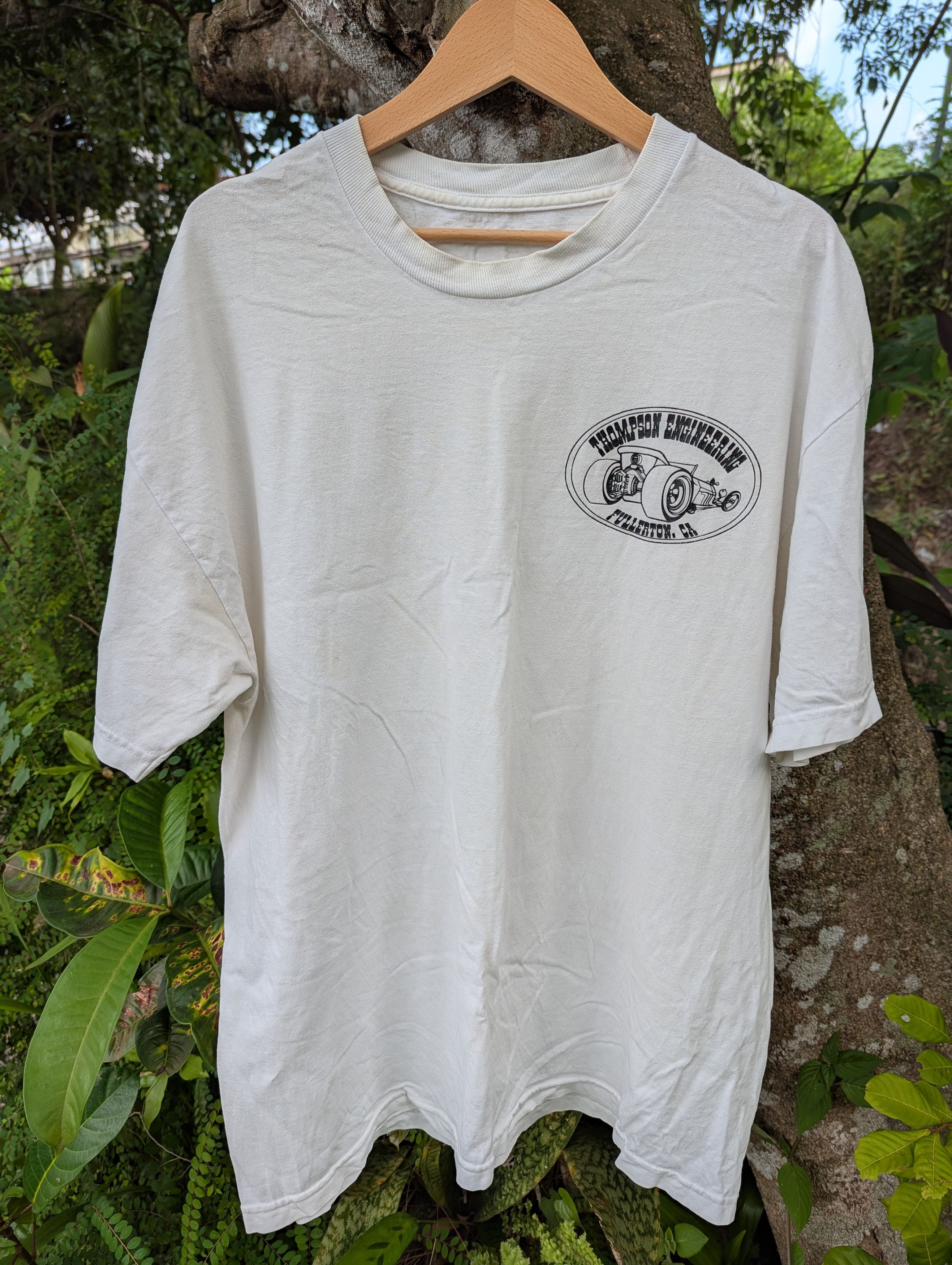 Vintage CUSTOM HOTROD THOMPSON ENGINEERING TSHIRT Size US XL / EU 56 / 4 - 2 Thumbnail