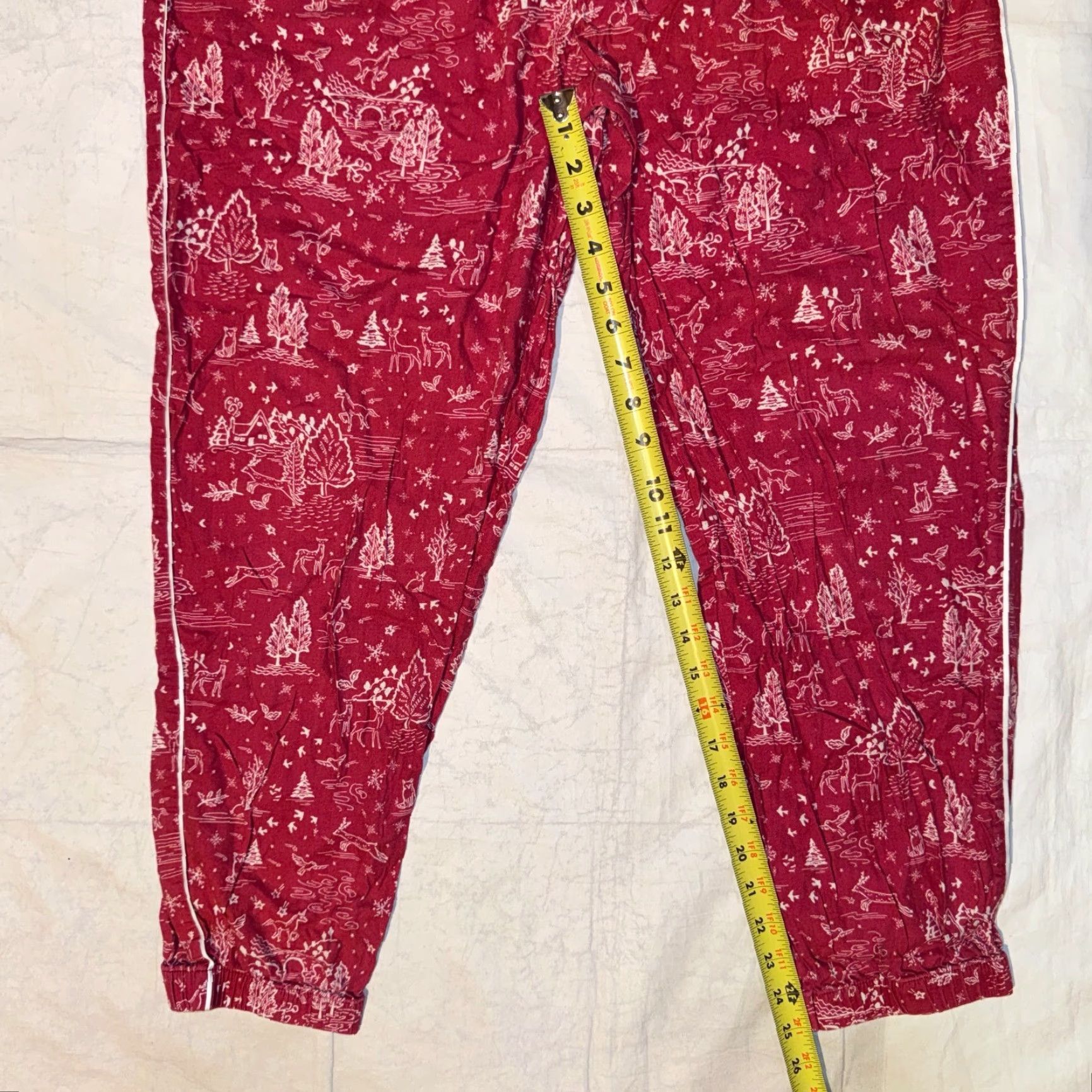 Victoria's Secret Victoria's Secret Womens Lounge Pants Pajama Red Reindeer Christmas All Over Print Jersey 56% Cotton 44% Modal L Size 36" / US 14 / IT 50 - 5 Thumbnail