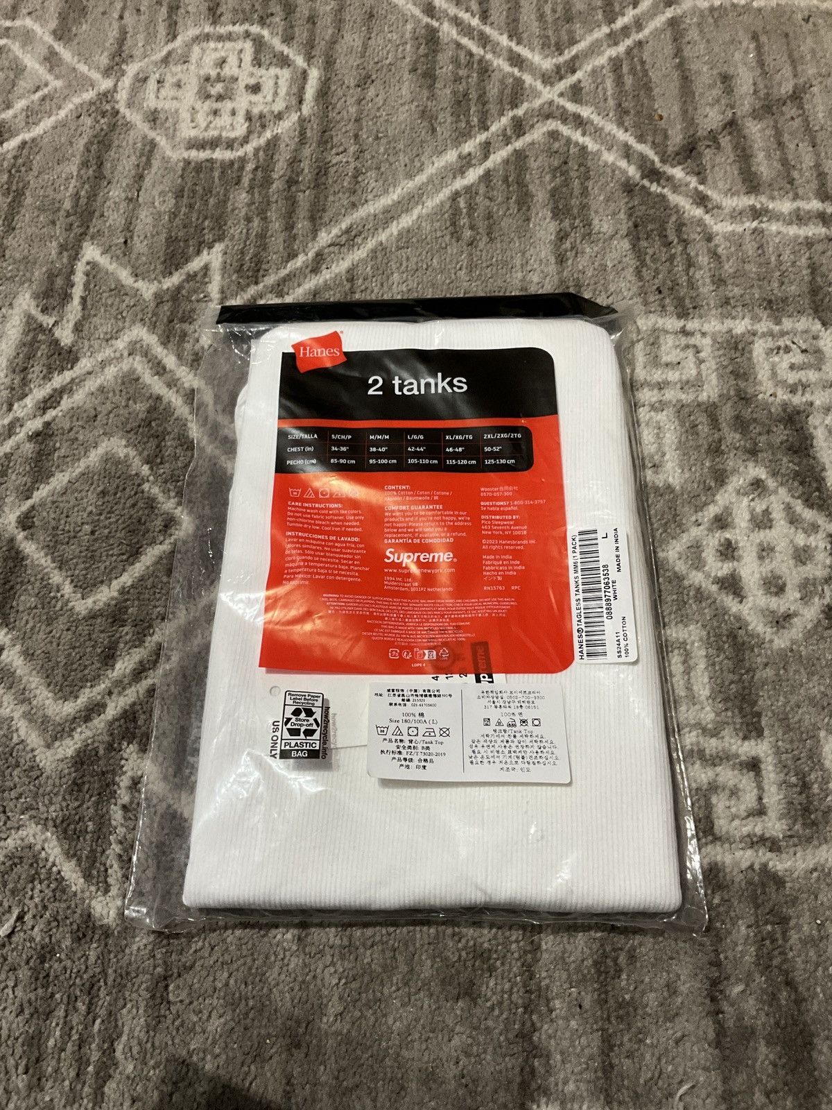 Maison Margiela × Supreme Maison Margiela Supreme Hanes Tank top Size US L / EU 52-54 / 3 - 2 Thumbnail