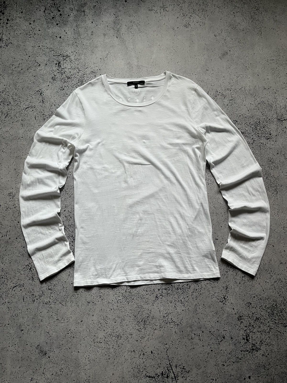 Tom Ford Gucci Tom Ford White Long Sleeve Back Big Logo Luxury Y2K Size M / US 6-8 / IT 42-44 - 1 Thumbnail