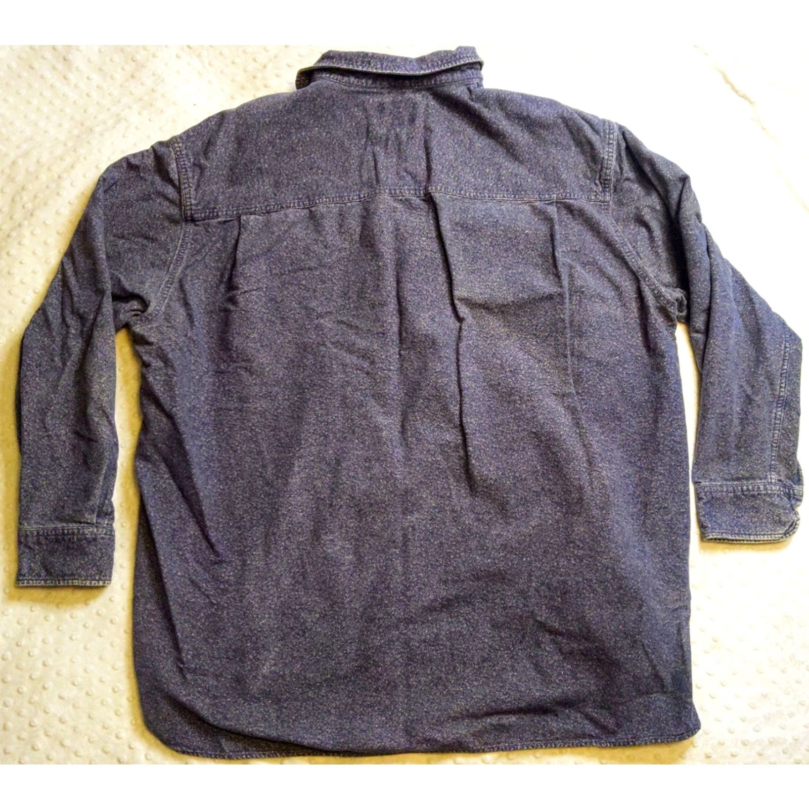 Vintage Cabela's Shirt Mens 3XL Tall Long Sleeve Button Front Pockets Heavy Navy Blue Size US XXL / EU 58 / 5 - 6 Thumbnail
