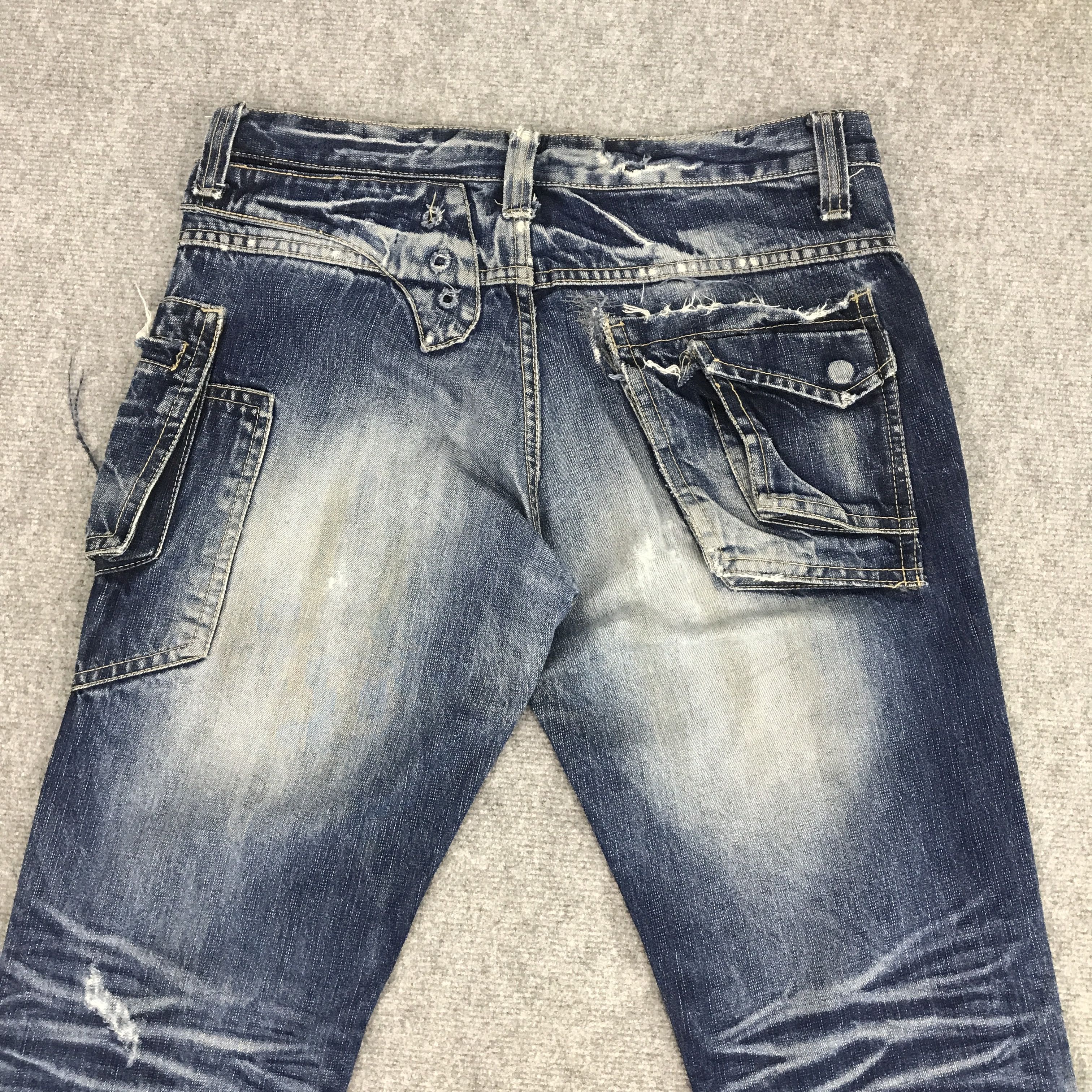 Japanese Brand 🔥CRAZY BEOPARD JAPAN STYLE DISTRESSED DENIM JEANS Size US 34 / EU 50 - 5 Thumbnail