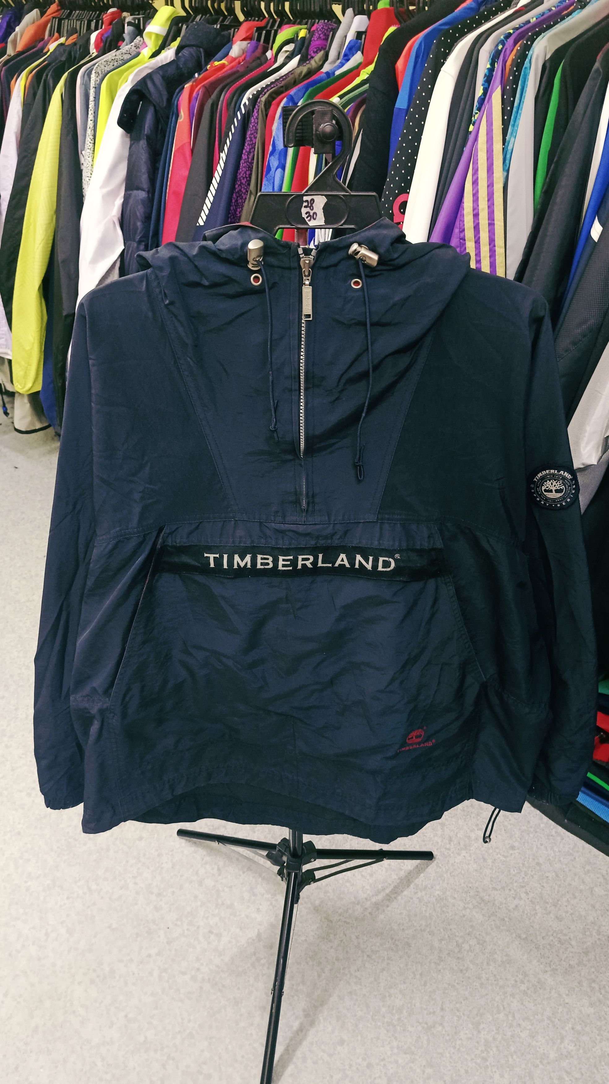 Timberland Vintage Timberland Distressed Oversized Anorak Windbreaker Size US L / EU 52-54 / 3 - 1 Thumbnail