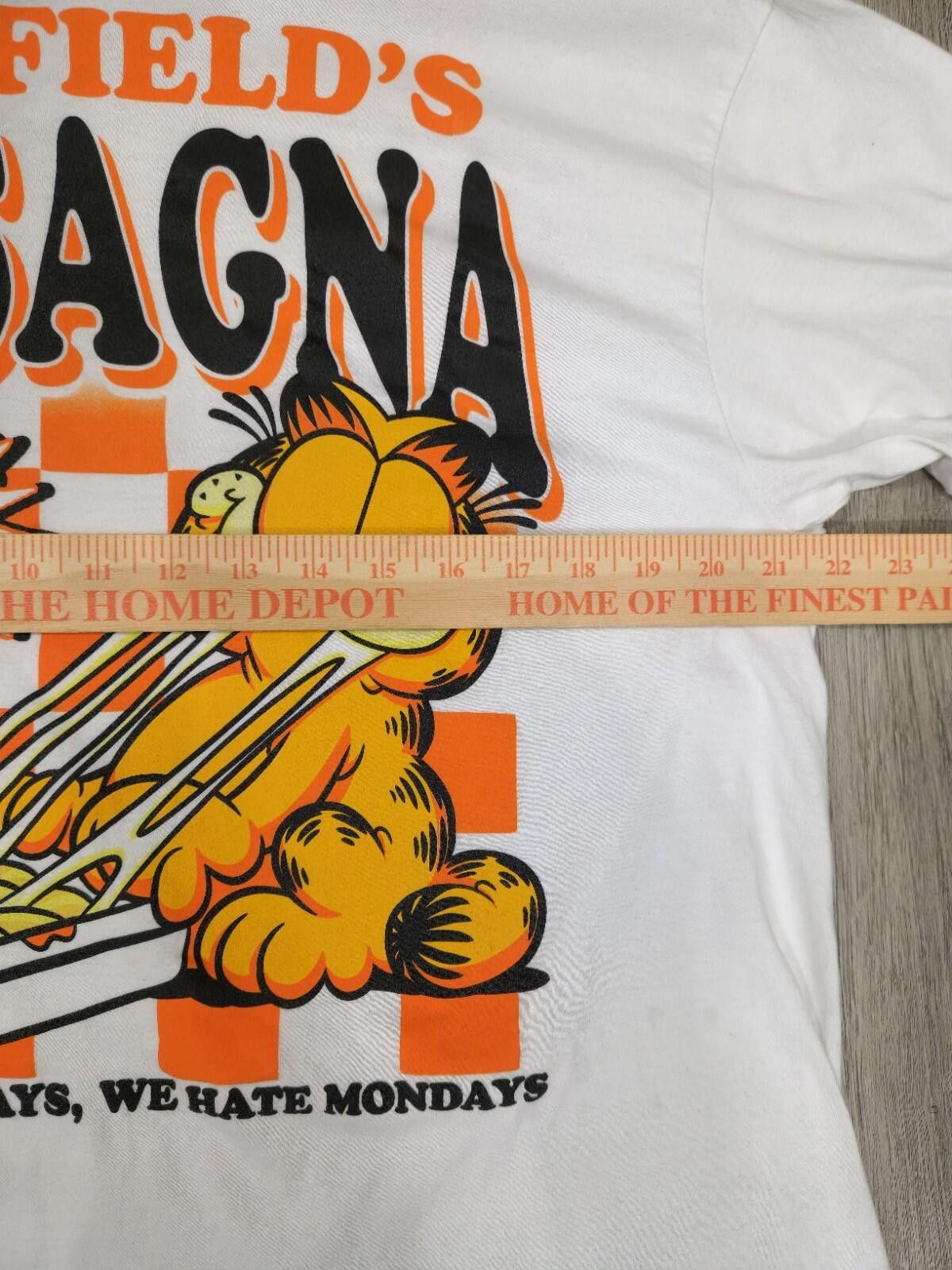 Mad Engine Garfield Lasagna White Short Sleeve T-Shirt XL #12 Cartoon Size ONE SIZE - 4 Thumbnail