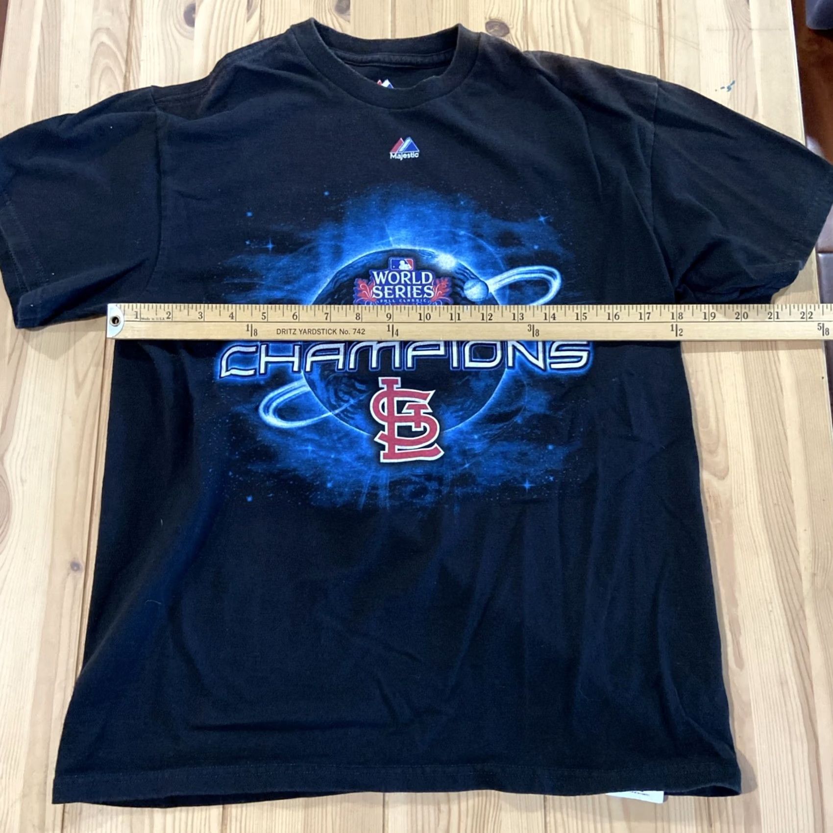 MLB St. Louis Cardinals 2011 World Series Champions Shirt MLB Men M Black Crew Neck Short Sleeve Graphics Size US M / EU 48-50 / 2 - 6 Thumbnail