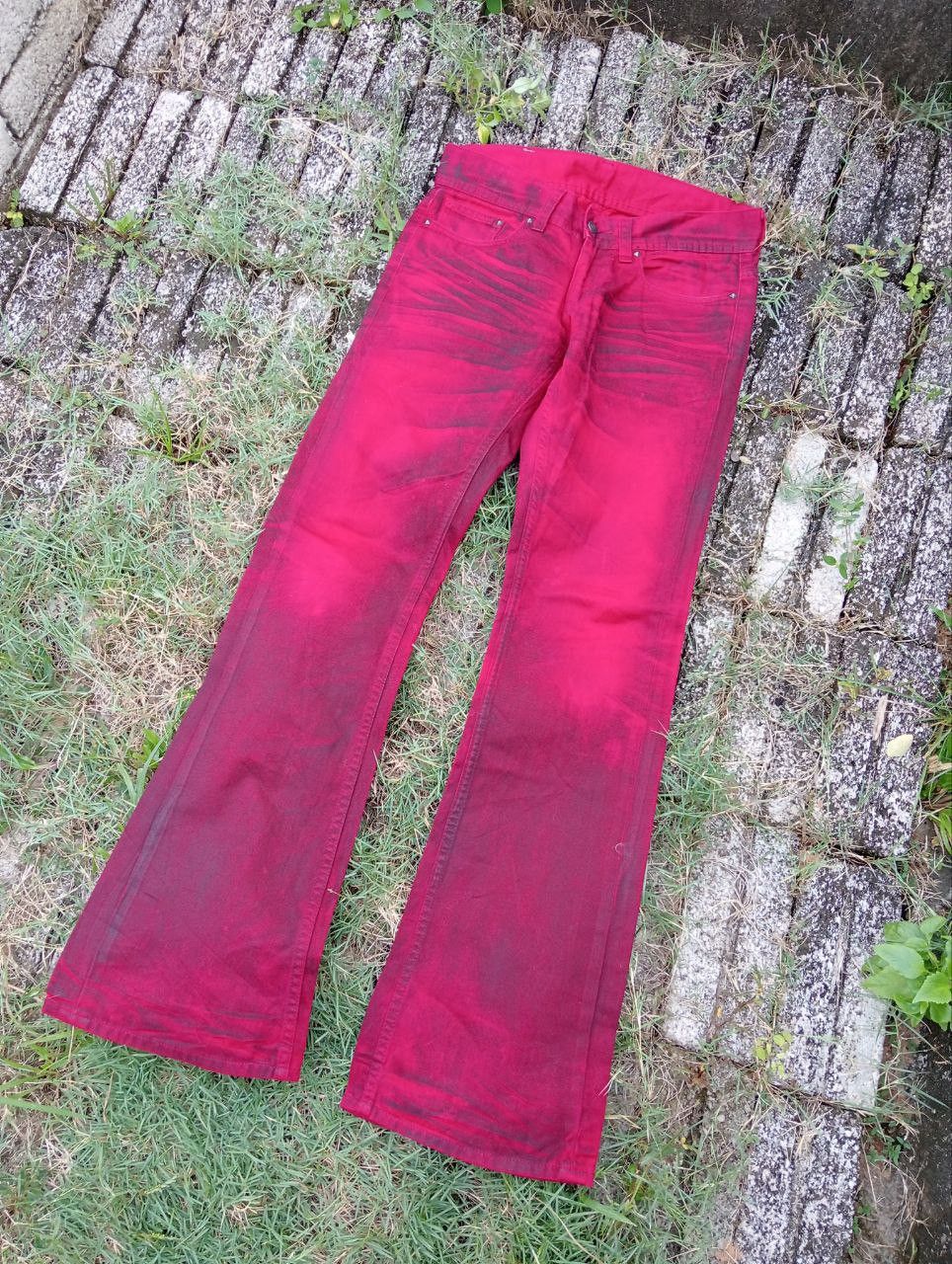 If Six Was Nine Vintage Graffity Courageux Japan Flared Pants Size US 31 - 2 Thumbnail