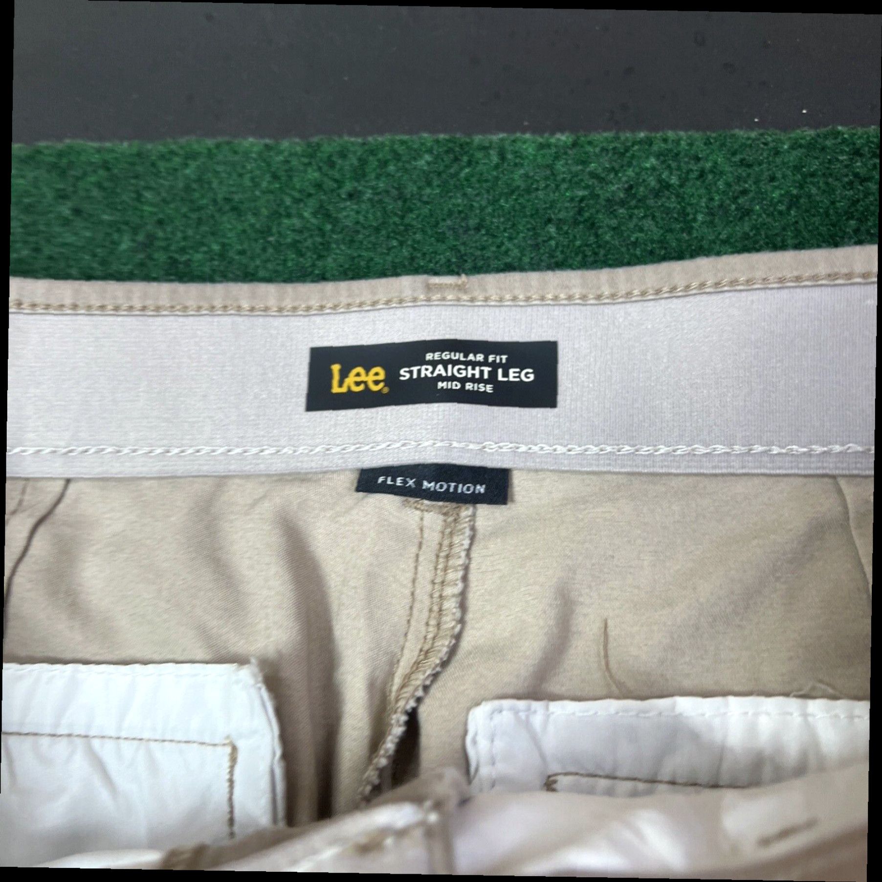 Lee Lee Jeans 10 Medium Beige Regular Fit Straight Leg Mid Rise Flex Motion Womens Size 32" / US 10 / IT 46 - 3 Thumbnail