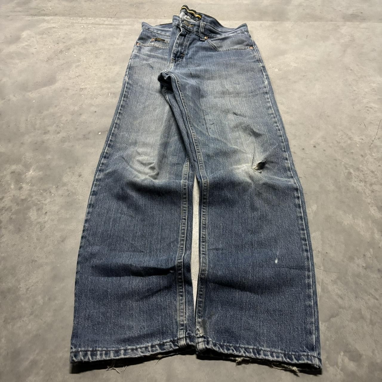Japanese Brand × Vintage Crazy Vintage Y2K/2000s Grunge Medium Wash Denim Jeans! Size US 31 - 3 Thumbnail