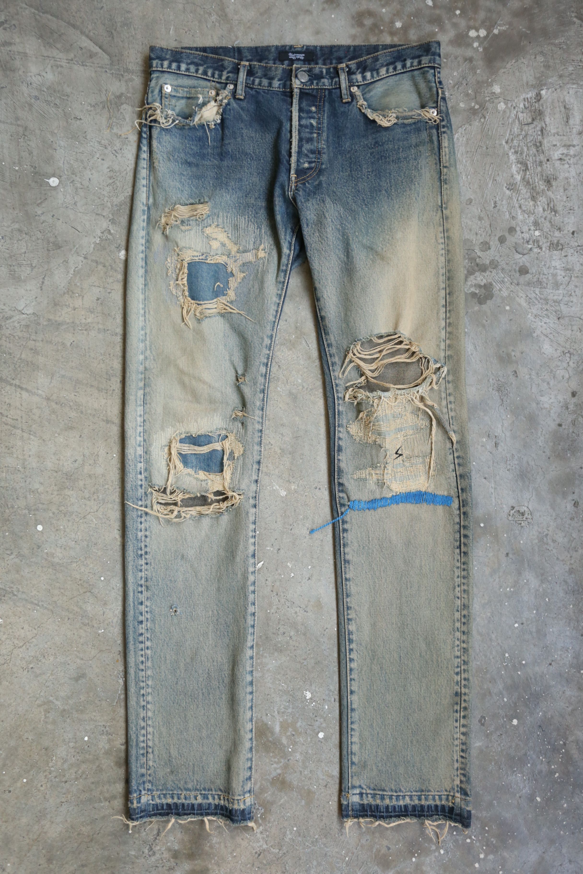 Undercover UNDERCOVER 68 BLUE YARN DENIM JEANS | Grailed