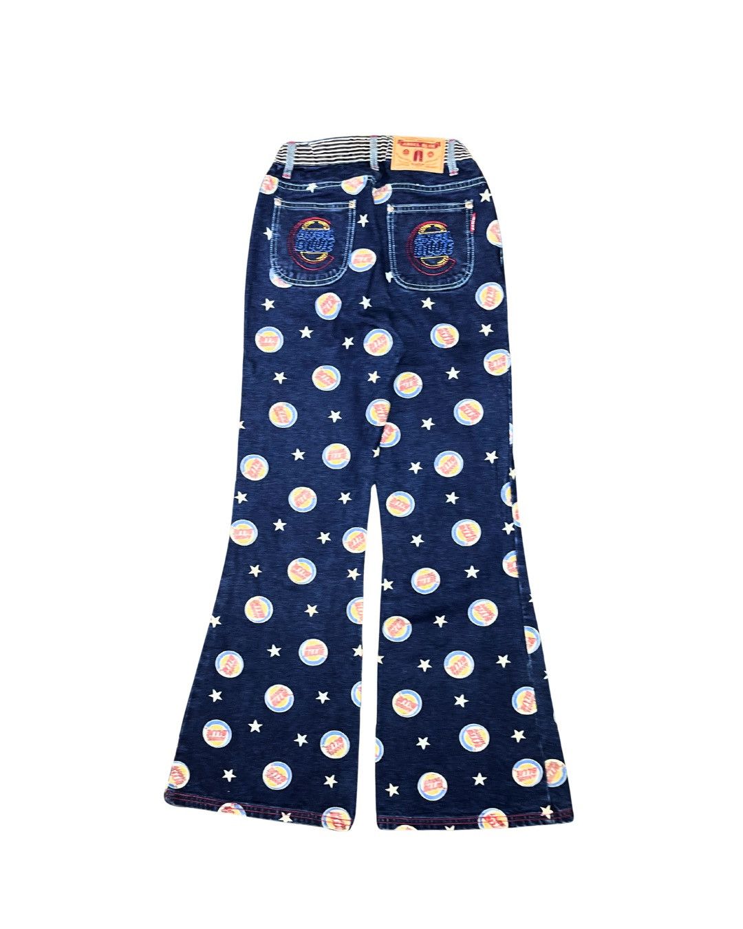 Angel Blue Angel Blue Archival All Over Star Logo Monogram Flare Denim Size 25" / US 0 / IT 36 - 2 Thumbnail