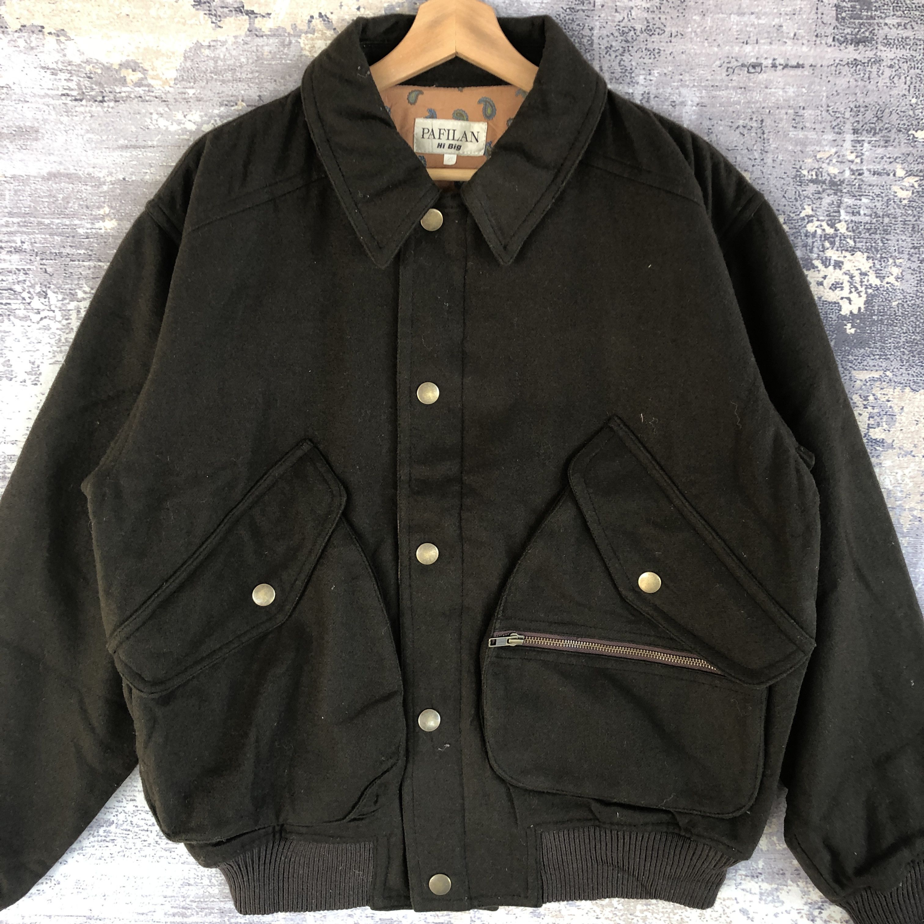 Japanese Brand × Vintage Vintage Pafilan Varsity Wool Jacket Hi Big Bomber Jacket Size US M / EU 48-50 / 2 - 3 Thumbnail