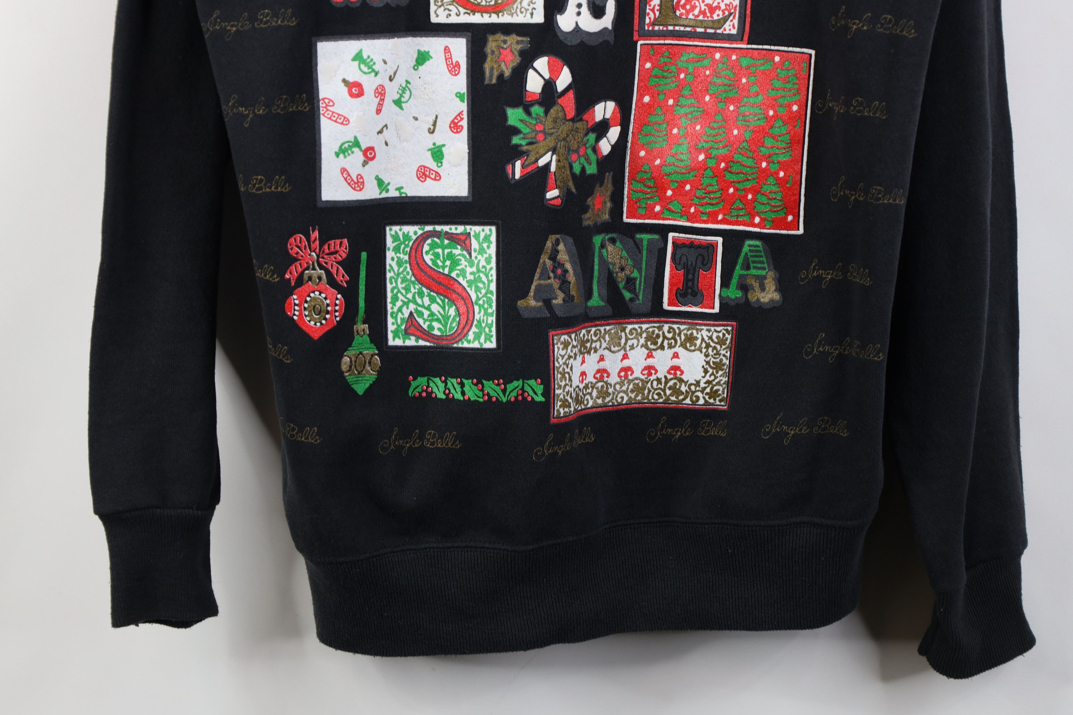 Vintage Vintage 90s Noel Santa Christmas Crewneck Sweatshirt USA Size L / US 10 / IT 46 - 3 Thumbnail