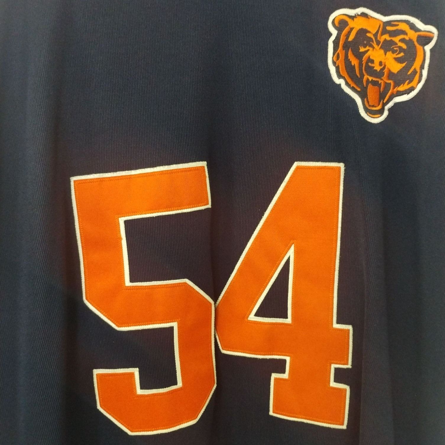 NFL NFL Men's Blue Chicago Bears #54 Brian Urlacher Jersey Sz XX Size US XXL / EU 58 / 5 - 4 Thumbnail