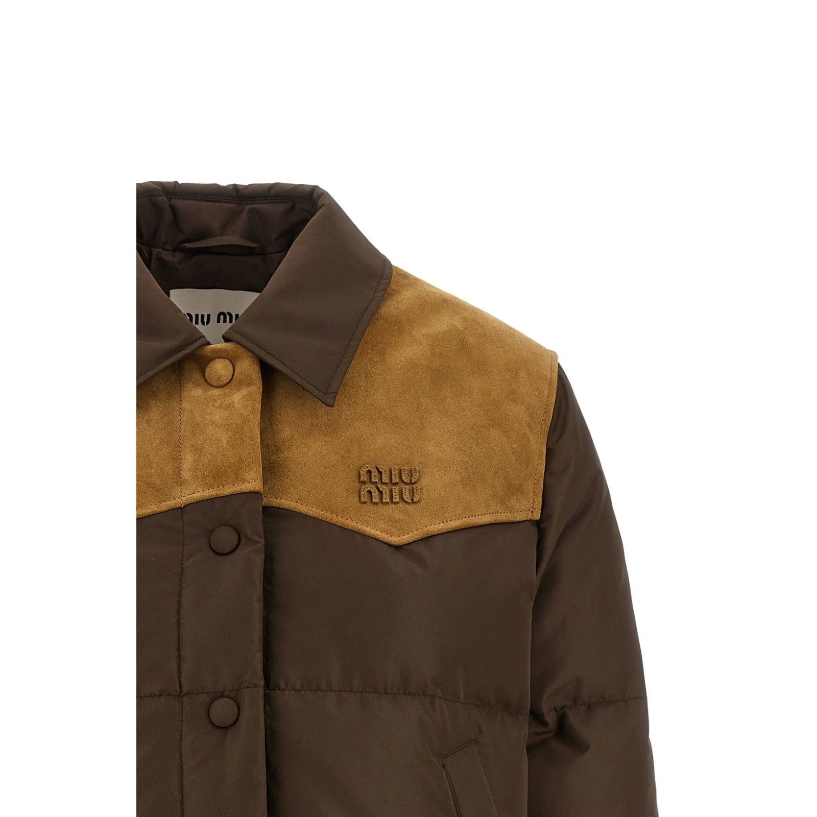 Miu Miu MIU MIU Ponge Tec Down Brown Polyester Jacket New & Authenti Size XS / US 0-2 / IT 36-38 - 3 Thumbnail