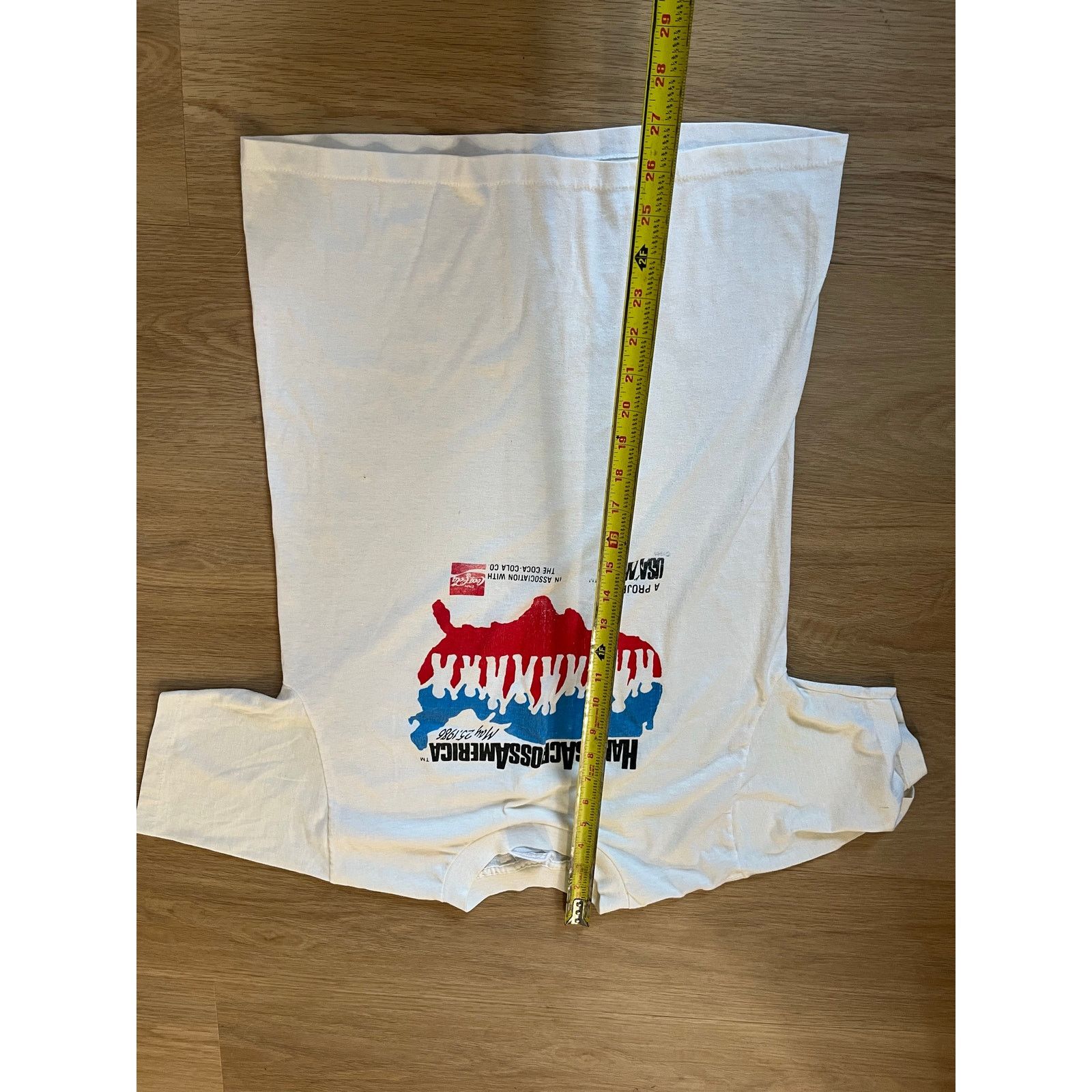 Hanes Vintage 80’s 1986 T Shirt Hands Across America Size US L / EU 52-54 / 3 - 5 Thumbnail