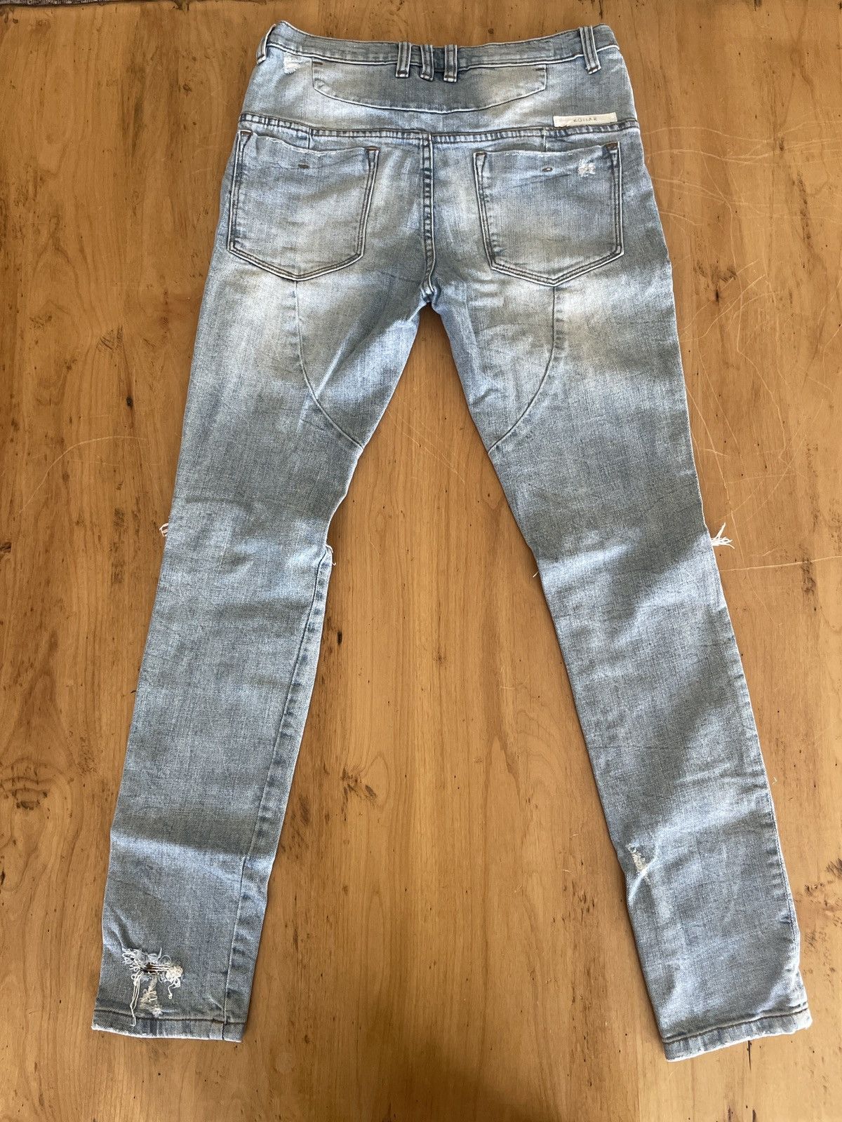 Kollar Clothing Light Blue skinny denim with distressing Size US 32 / EU 48 - 5 Thumbnail