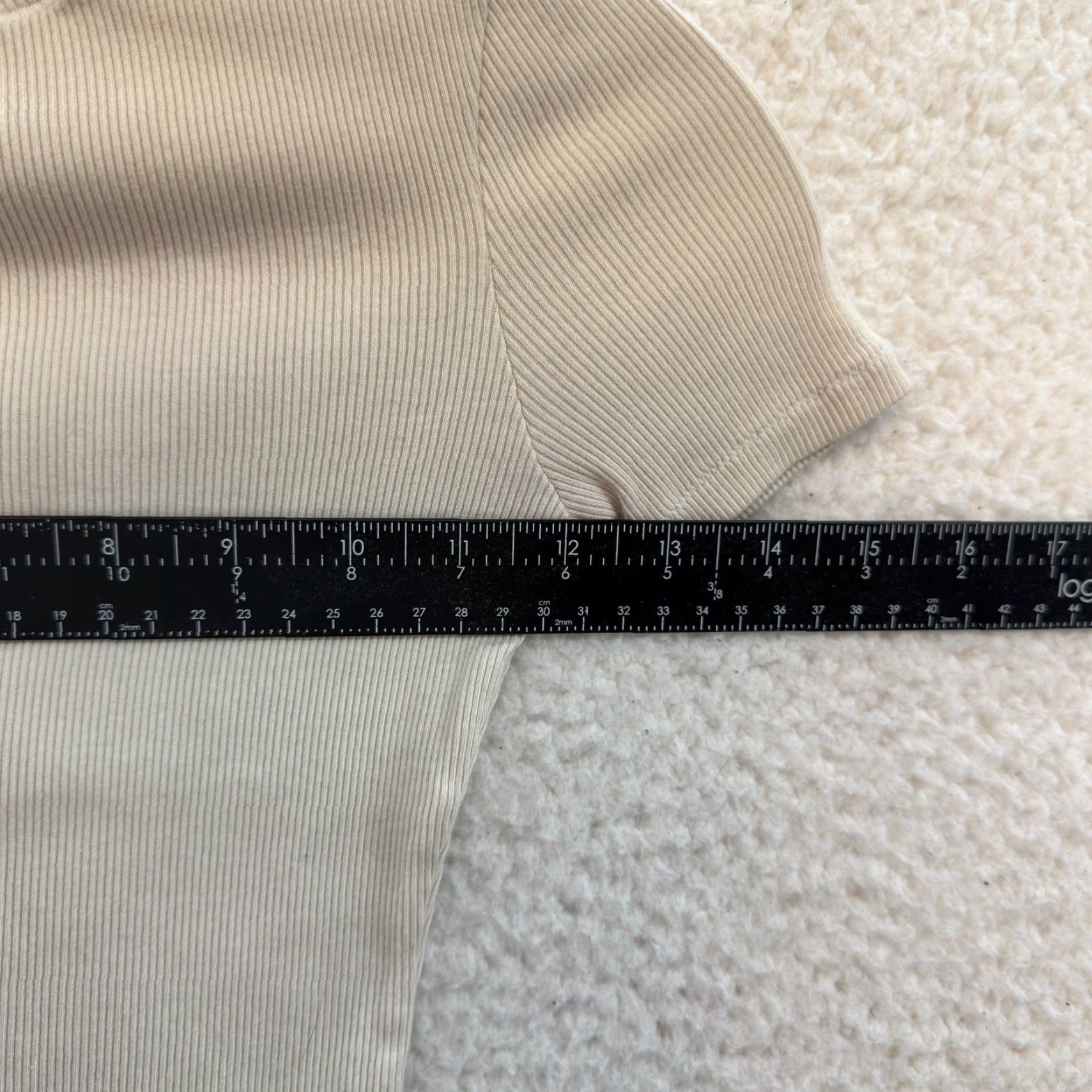 SKIMS VINTAGE SKIMS Cotton Rib T-Shirt Beige XS XS Size XS / US 0-2 / IT 36-38 - 4 Thumbnail