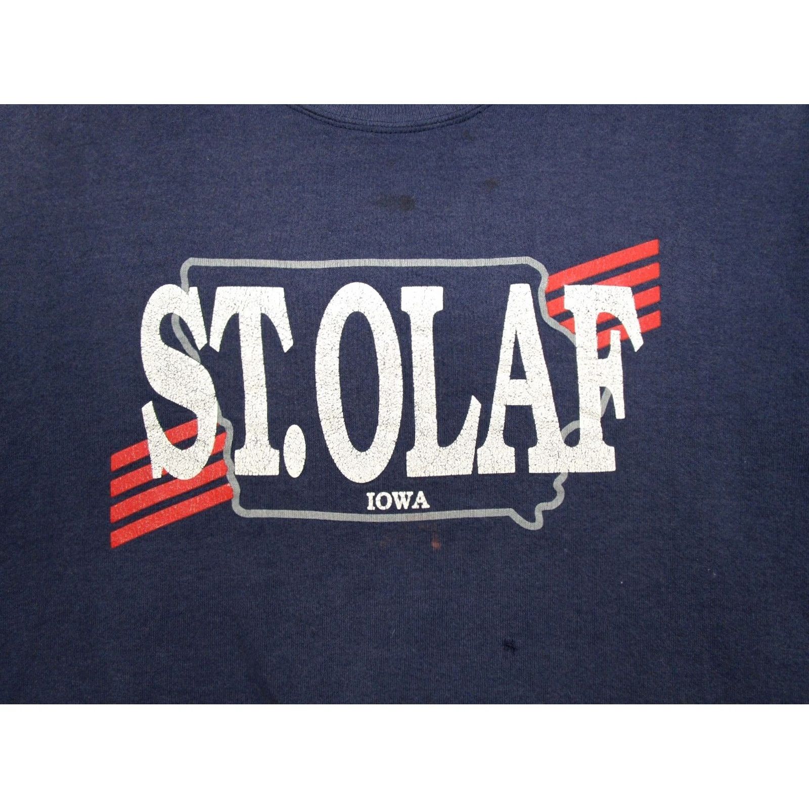 Jerzees Vintage St Olaf College Iowa Pullover Sweatshirt Blue L Men 90s Hoodie Shirt Warmth Read Size US L / EU 52-54 / 3 - 2 Thumbnail