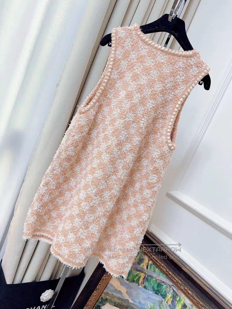 Chanel Chanel 23S orange and white tassel checkerboard trough twe Size XXS / US 00 / IT 34 - 2 Thumbnail