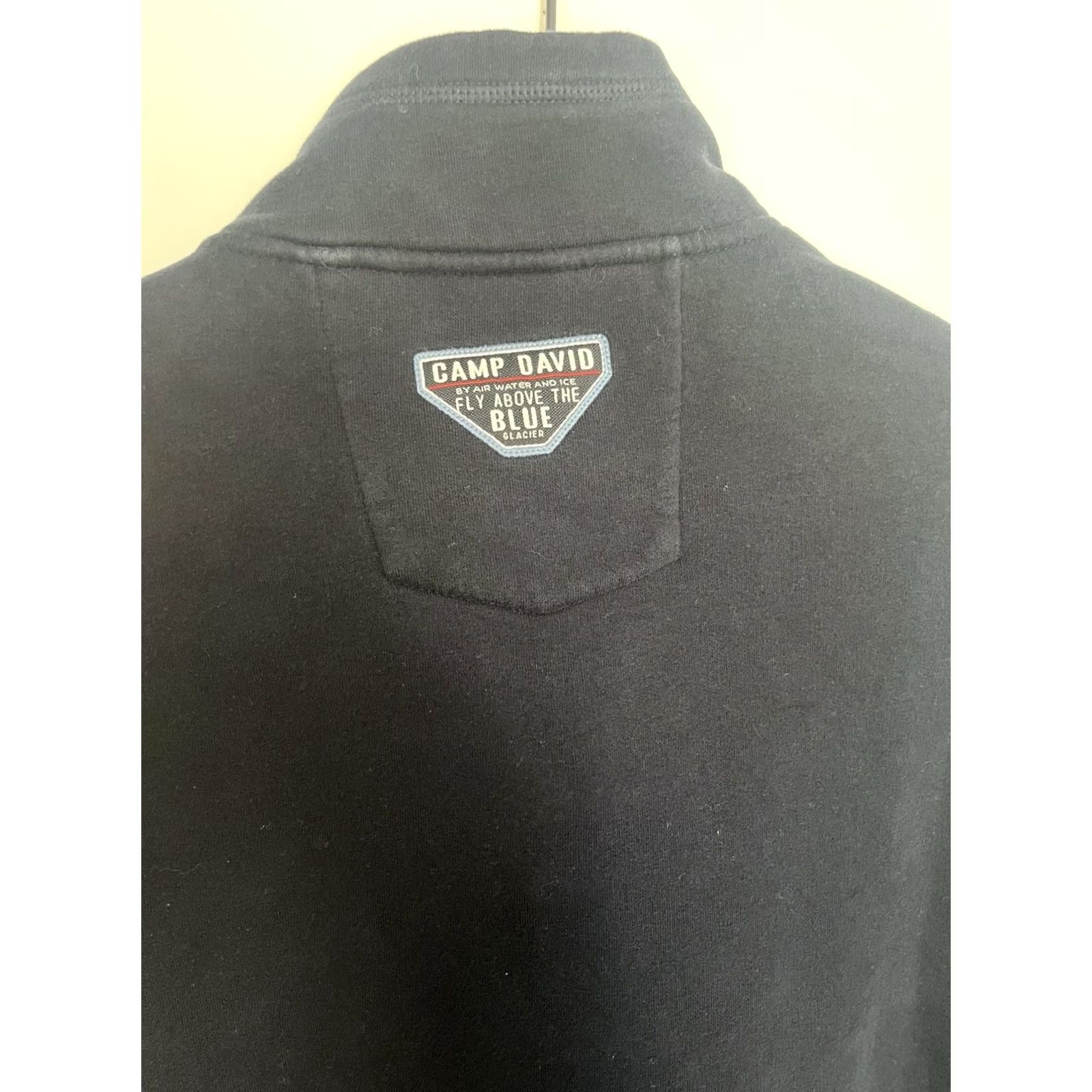Vintage CAMP DAVID Jacket Mens XL Bomber quarter Zip Logo Lined Blue Size US XL / EU 56 / 4 - 7 Thumbnail