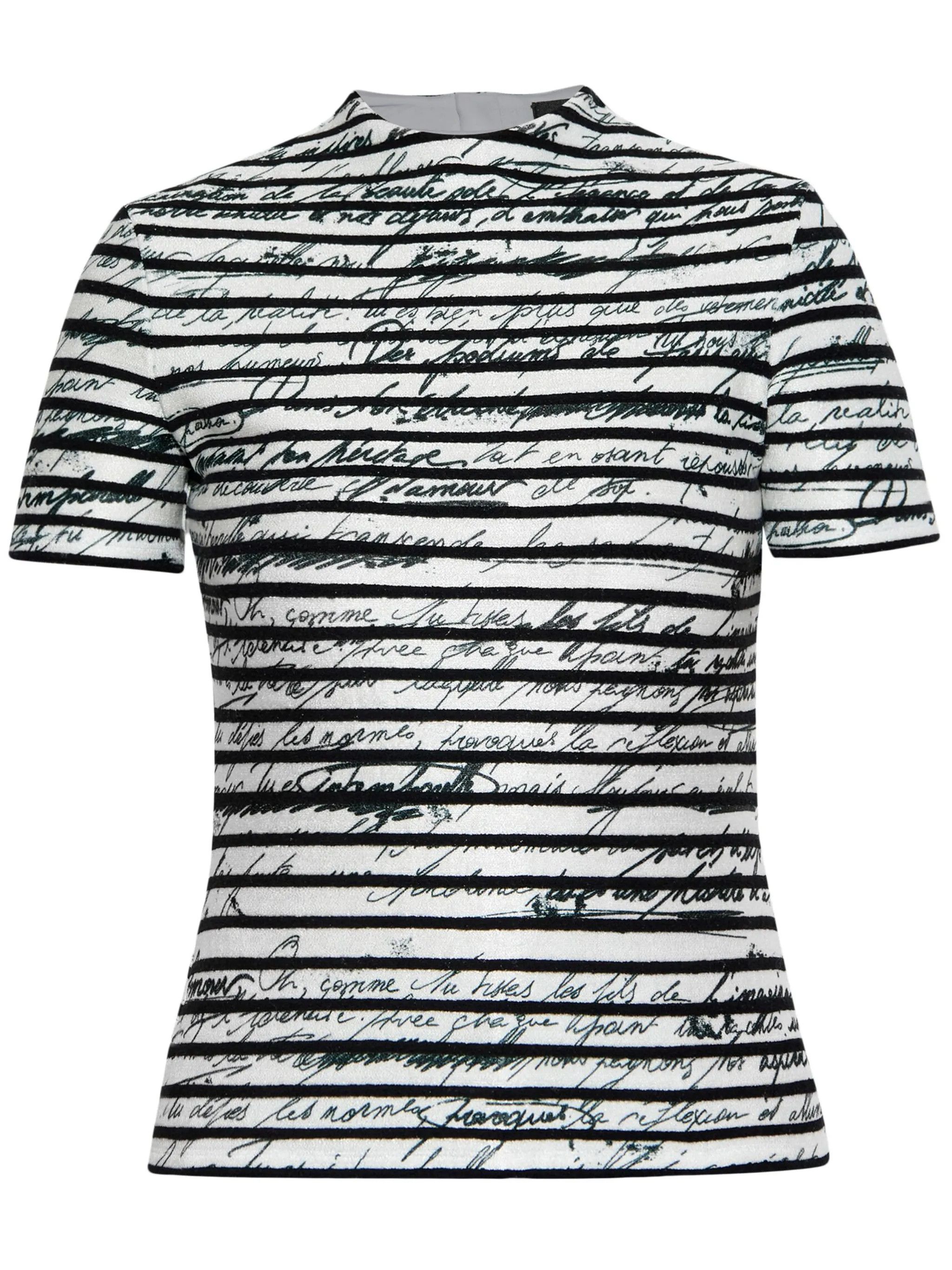Balmain o1loc1c0526 Printed T-Shirt in White/Black Size S / US 4 / IT 40 - 1 Thumbnail