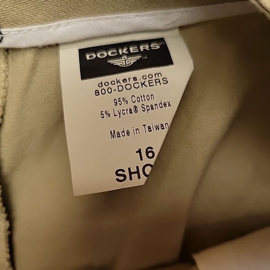 Dockers VINTAGE Dockers Pants Womens 16P Beige Flat Front Straight Leg Casual Stretch Chino Pockets Zip Cotton Blend 16P Womens Boys? Size 38" / US 16 / IT 52 - 4 Thumbnail