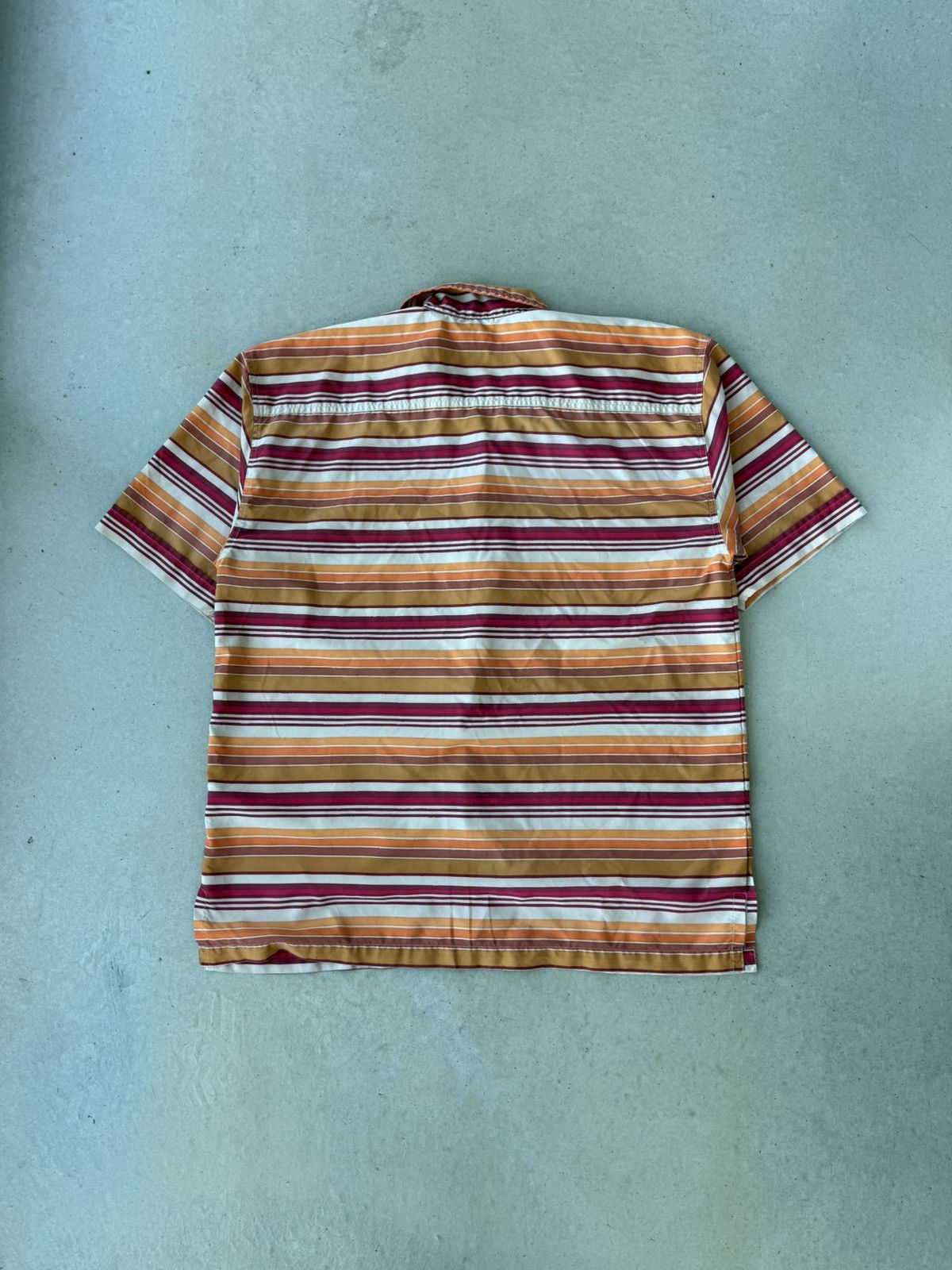Enyce Vintage Y2K Enyce Striped Short Sleeve Button Up Size US XL / EU 56 / 4 - 2 Thumbnail