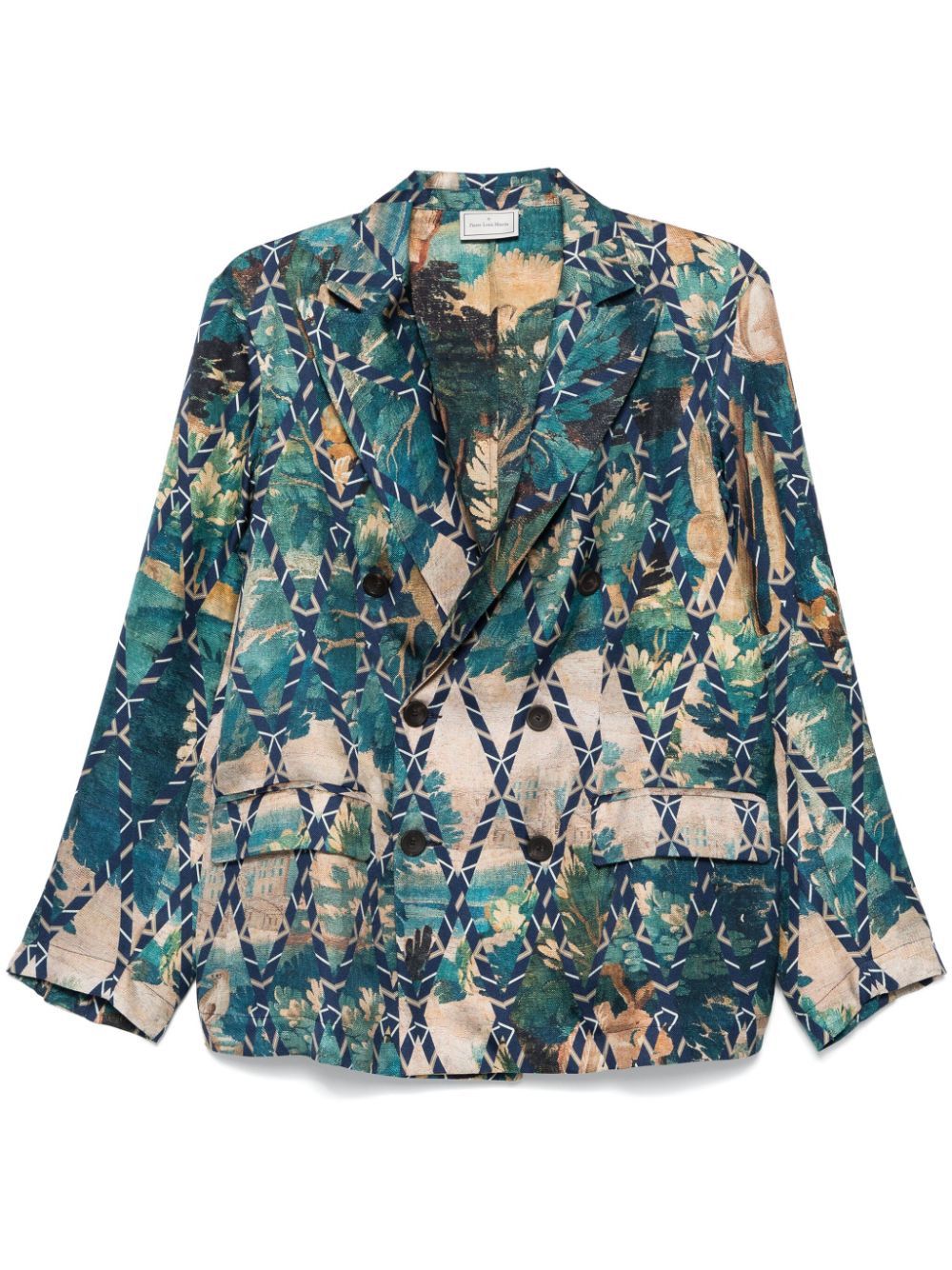 Pierre-Louis Mascia PRINTED SILK JACKET Size S / US 4 / IT 40 - 1 Thumbnail