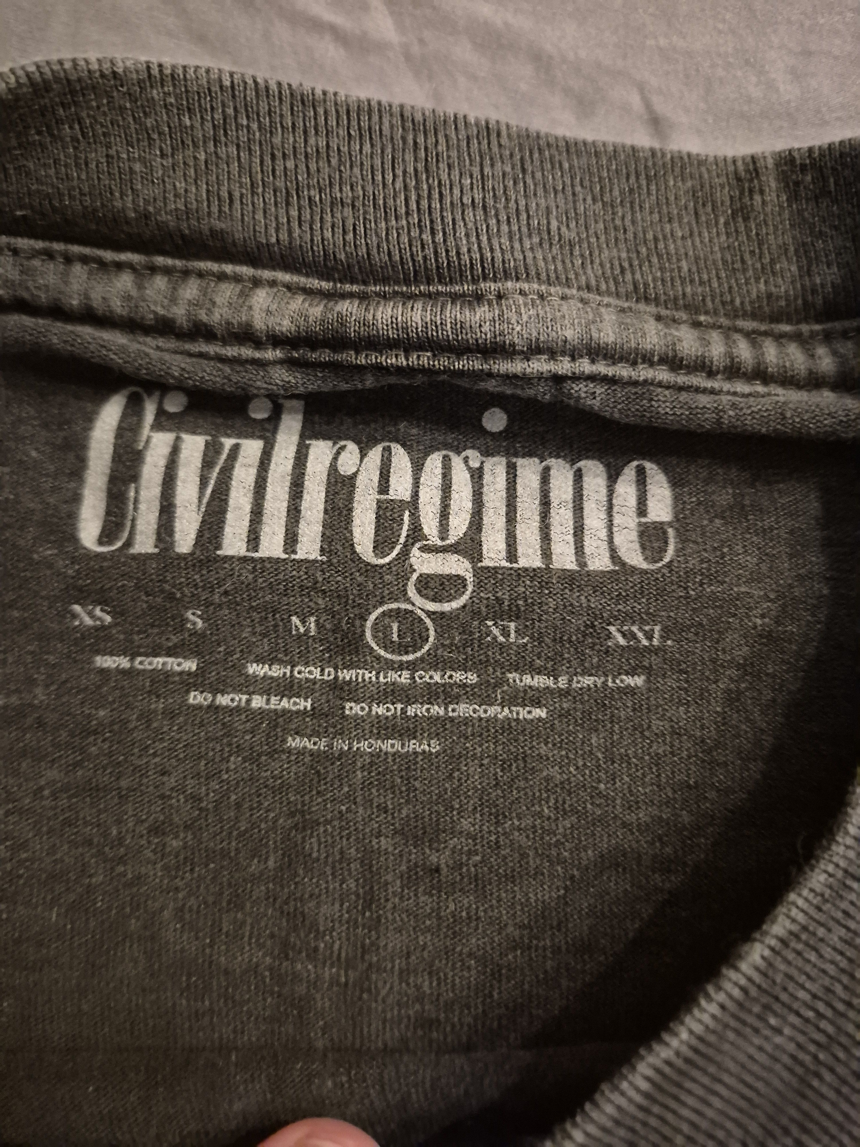 Civil Regime Civil Regime Black Tee Shirt Size Large BNWT Size US L / EU 52-54 / 3 - 4 Thumbnail