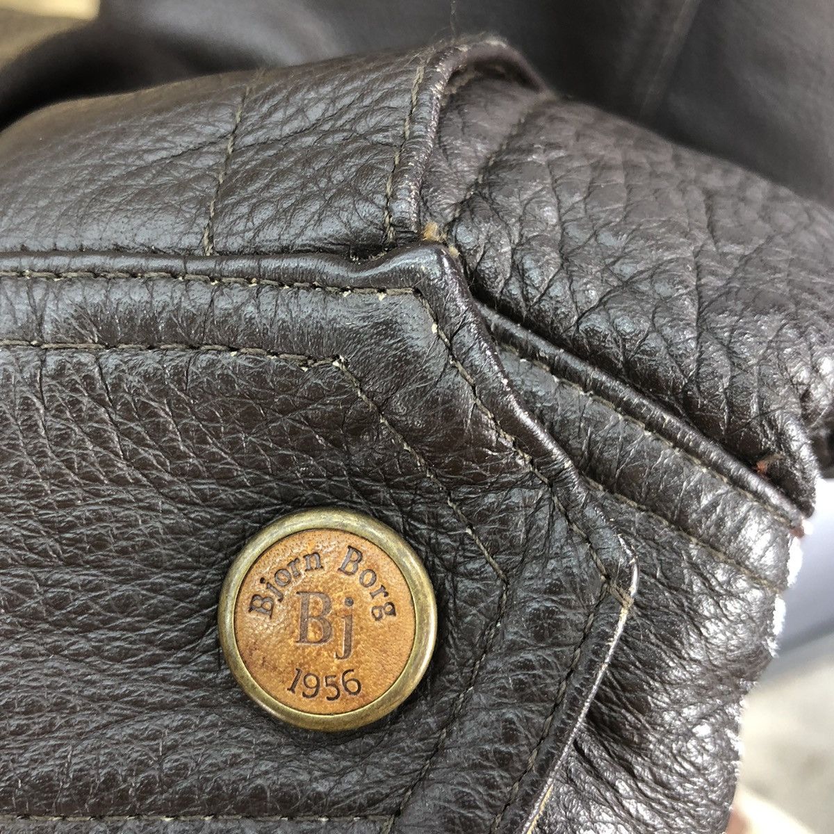 Bjorn Borg Vintage 90’s Bjorn Borg Leather Sleeve Jacket Size US XXL / EU 58 / 5 - 6 Thumbnail