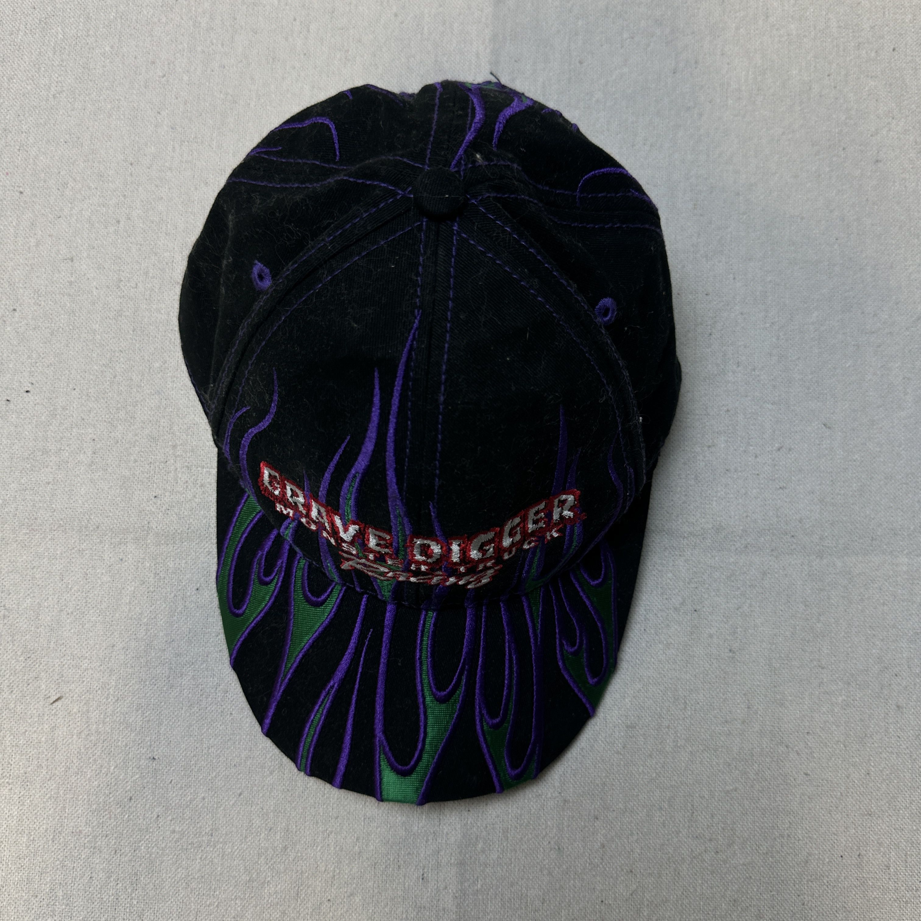 Other Vintage Grave Digger Monster Truck Flame Graphic Hat Size One Size Size ONE SIZE - 4 Thumbnail