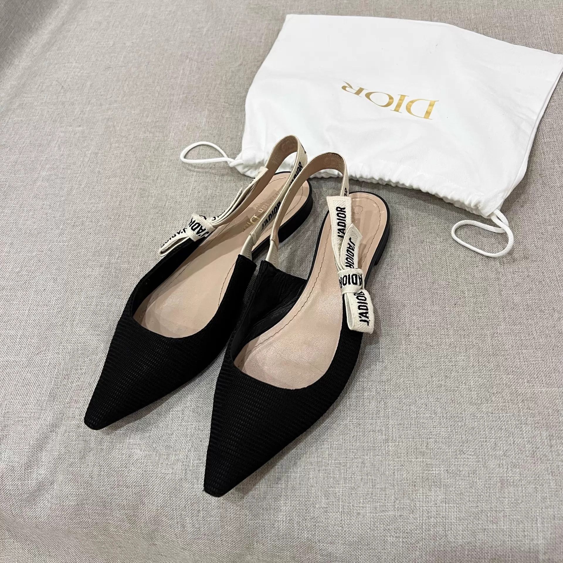 Dior Dior J'Adior Logo Strap Black Flats 39 Size US 8.5 / IT 38.5 - 1 Thumbnail