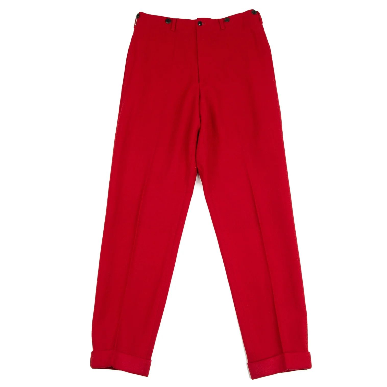 Yohji Yamamoto Yohji Yamamoto Wool Nylon Suspender Pants Red S Size US 36 / EU 52 - 1 Thumbnail