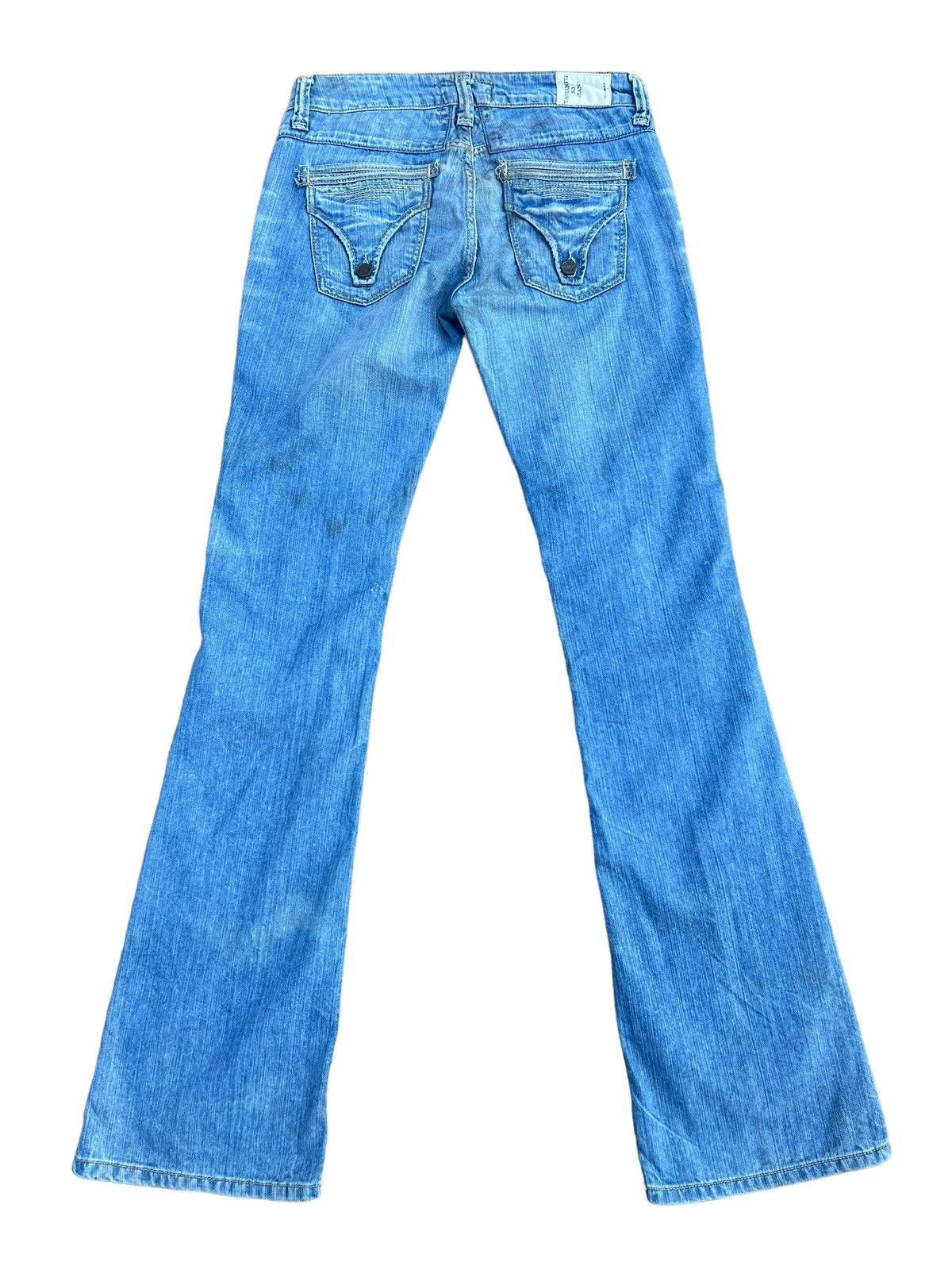 Jimmy Taverniti Vintage 00s Taverniti Embroidery Denim Peggy Flare Jeans Size US 29 - 2 Thumbnail