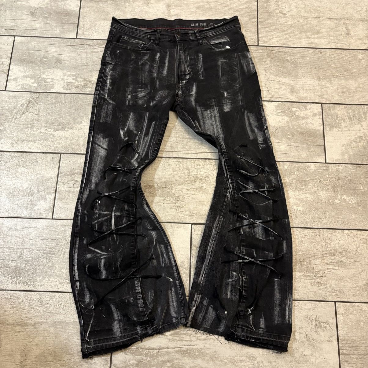 Japanese Brand custom laces bootcut jeans Size US 30 / EU 46 - 2 Thumbnail